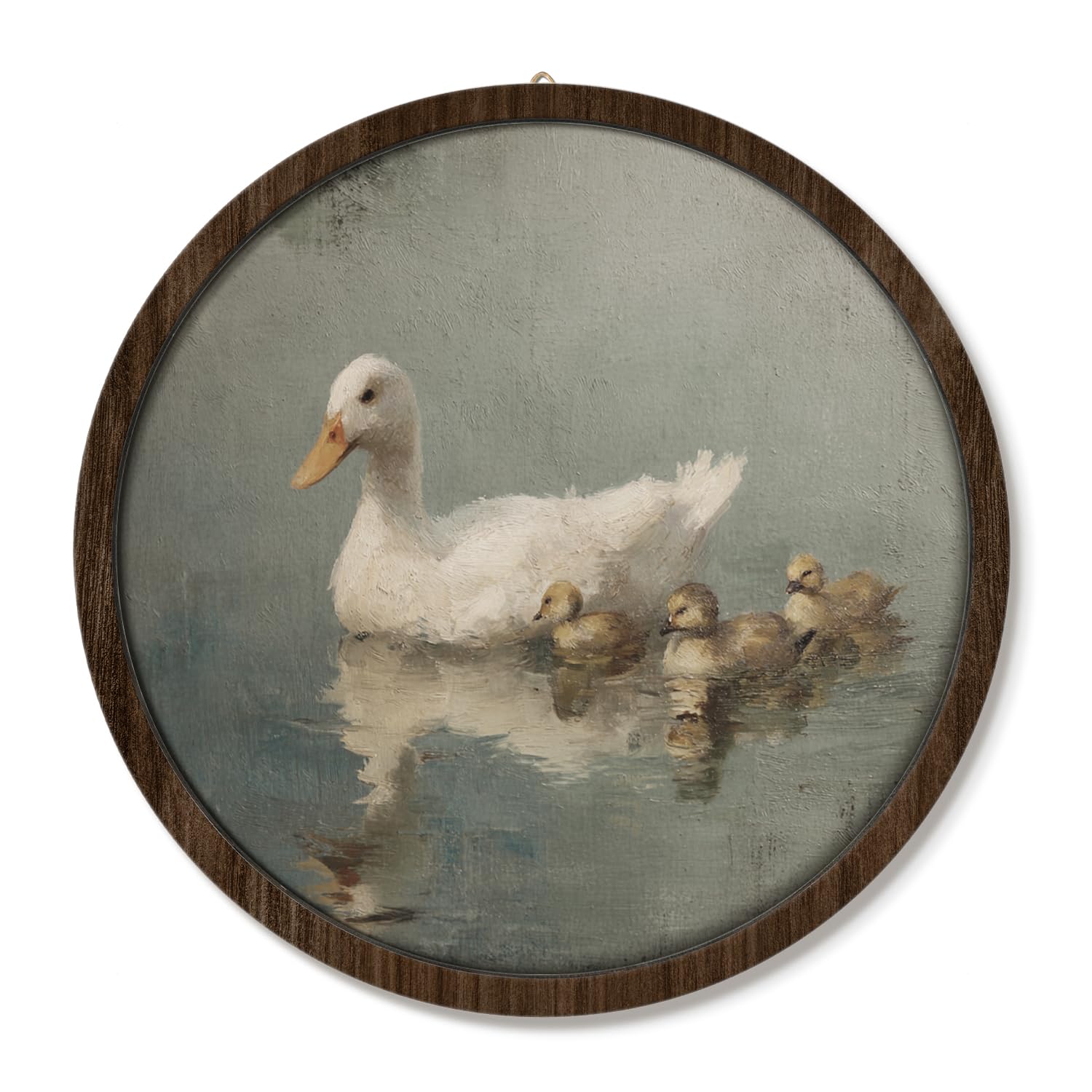 Vontp Vintage Spring Rustic Duck Wall Art, Cute Farmhouse Animal Pictures For Living Room Bedroom Office Nursery Farmhouse Home 