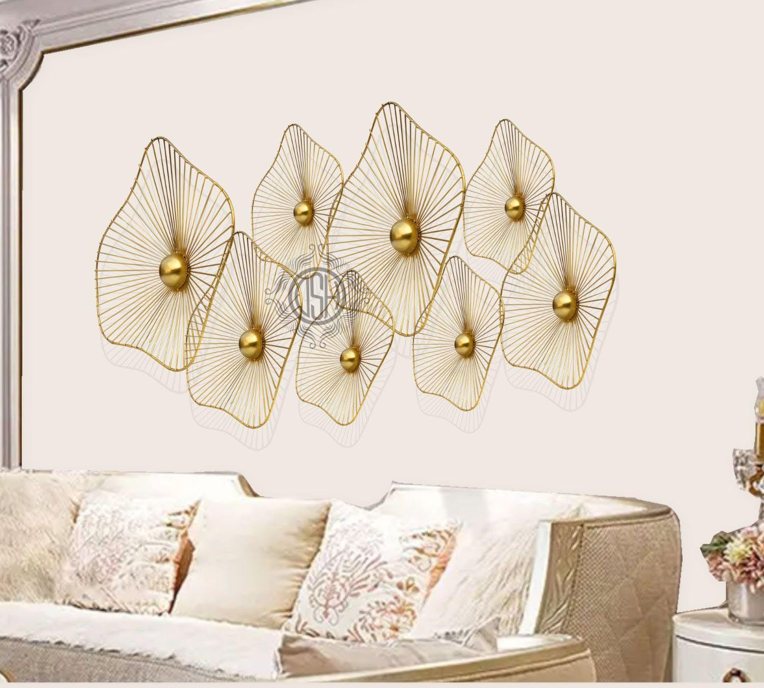 DSH Metal Wall Art Wall Sculpture Wall Hanging Showpiece Perfect For Home, Hotel,Restaurant, living room Decoration. (iWART-38-8