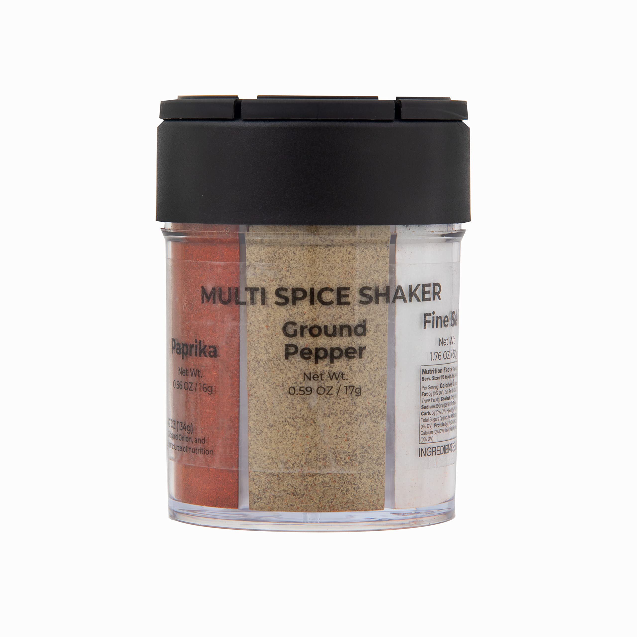 Kamenstein Round Multi Spice Container, Filled with Spices, 3.07 x 3.07 x 4.02 Inch