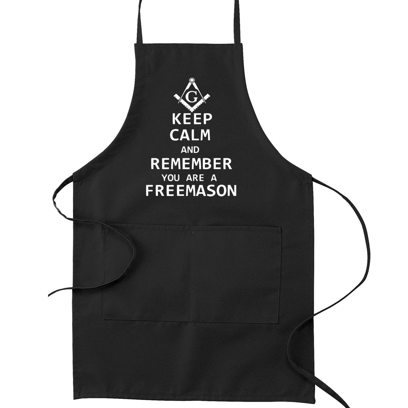 Keep Calm And Remember You Are A Freemason Masonic Cooking Kitchen Apron - [Black]