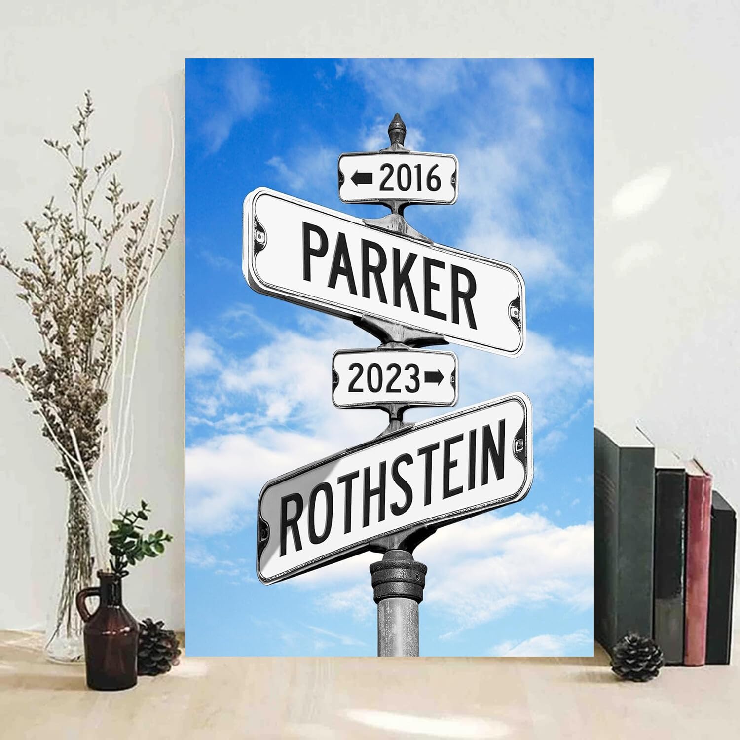 Personalized Engagement Gift For Couple Personalized, Wedding Road Signs With Dates, Valentines Gift For Fiance, Street Sign Can