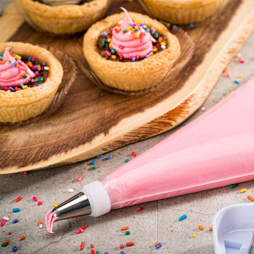 Restaurantware Pastry Tek 21 X 10.2 Inch Piping Bags 100 Disposable Pastry Bags - Sturdy No Slip Clear Plastic Baking Bags To De