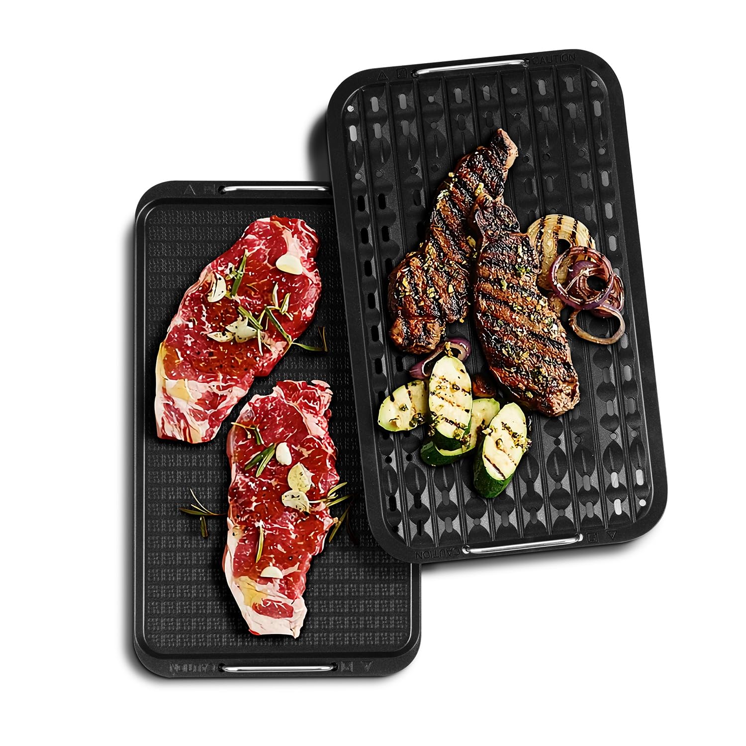Techwood Indoor Smokeless Grill, 1500W Electric Bbq Grill And Non-Stick Grill Plates With Temperature Control, Removable Drip Tr