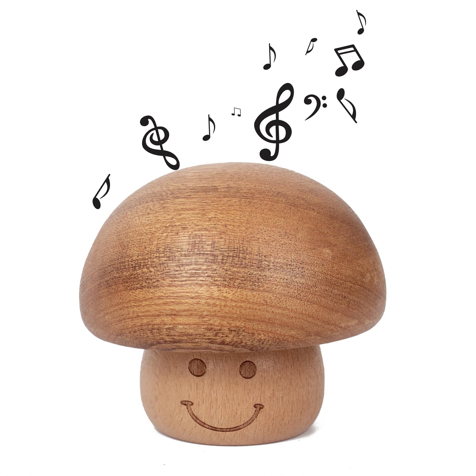 Castle in The Sky Mechanism Music Box Cute mini Mushroom Vintage Wood Carved Musical Gift for Birthday Valentines Day Christmas