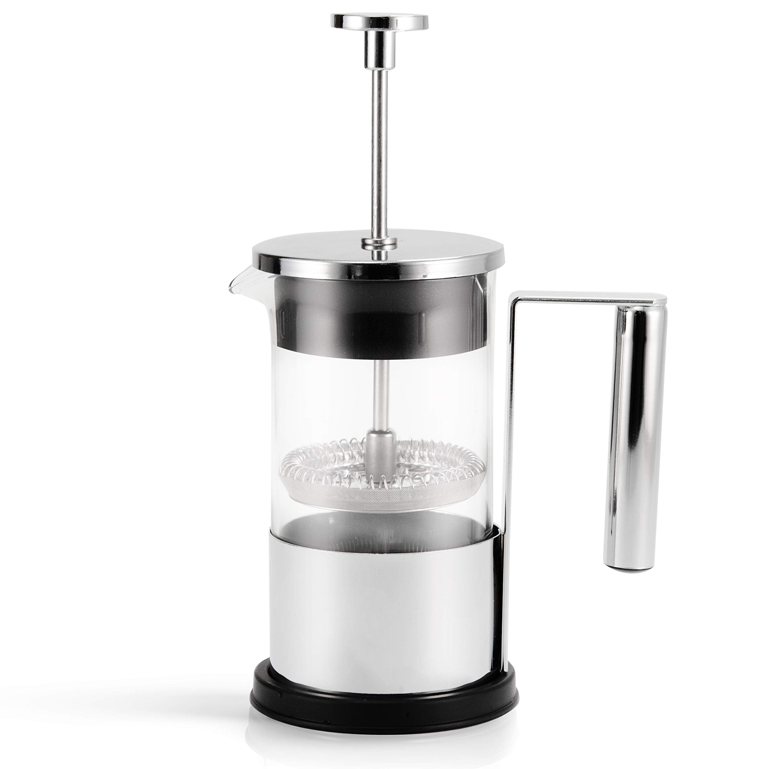 Yama Glass 6-Cup Borosilicate French Press (30oz) - Thick  Strong Coffee & Tea Maker with Comfort Pour Handle