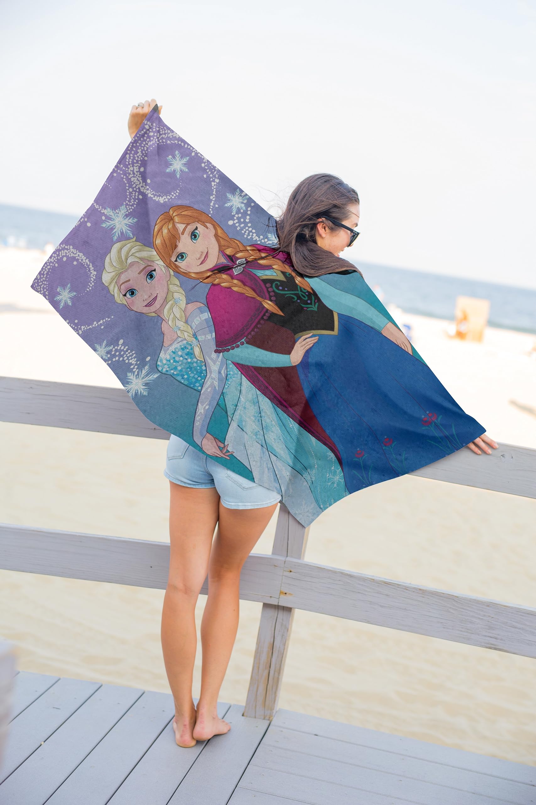 Jay Franco Frozen 2 Snowflake Sister Bath/Pool/Beach Towel, Multi 28    X 58