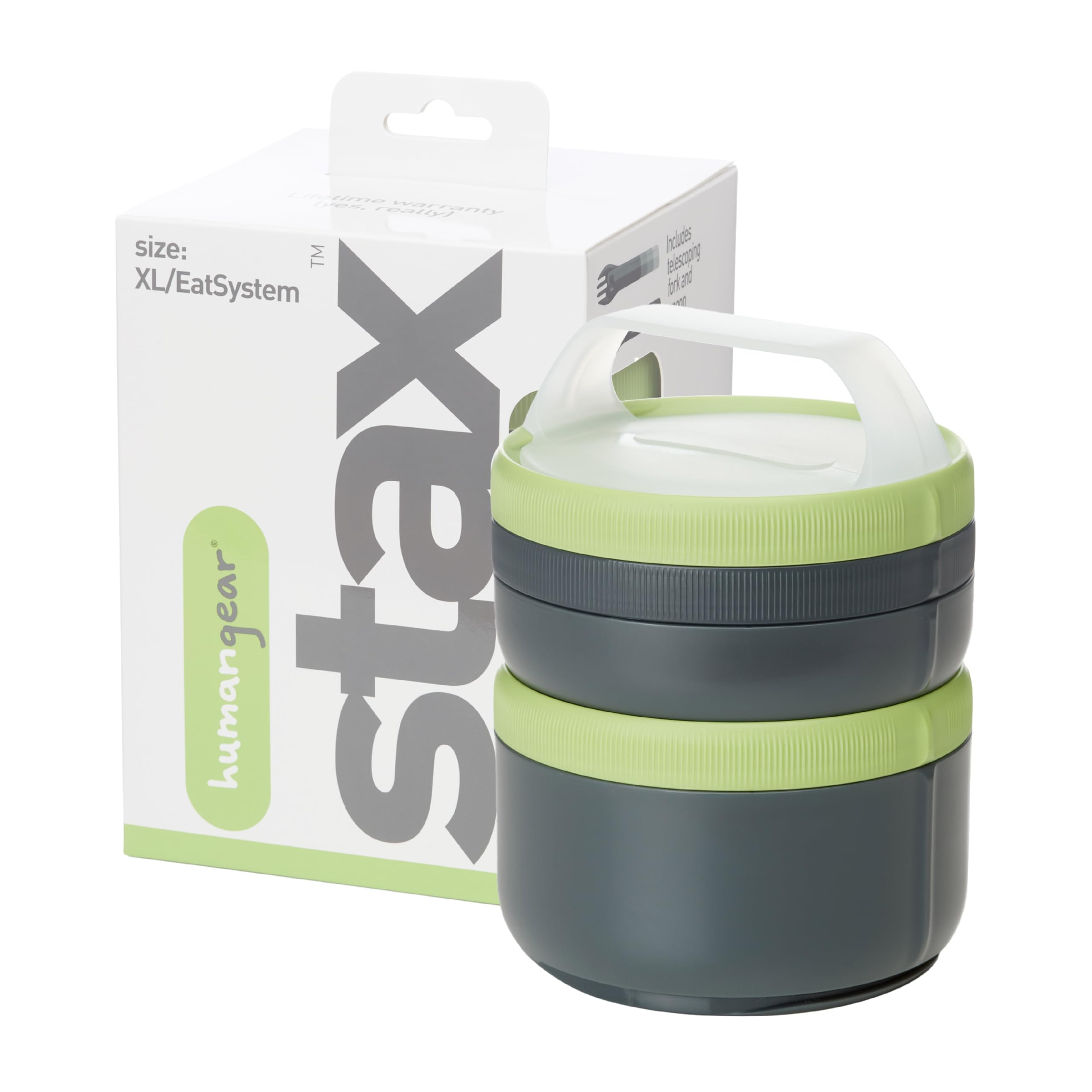 humangear STAX XL/Eat System | Modular Storage Container | Extra Large Stacking Container | BPA-Free, PC-Free, Phthalate-Free, G