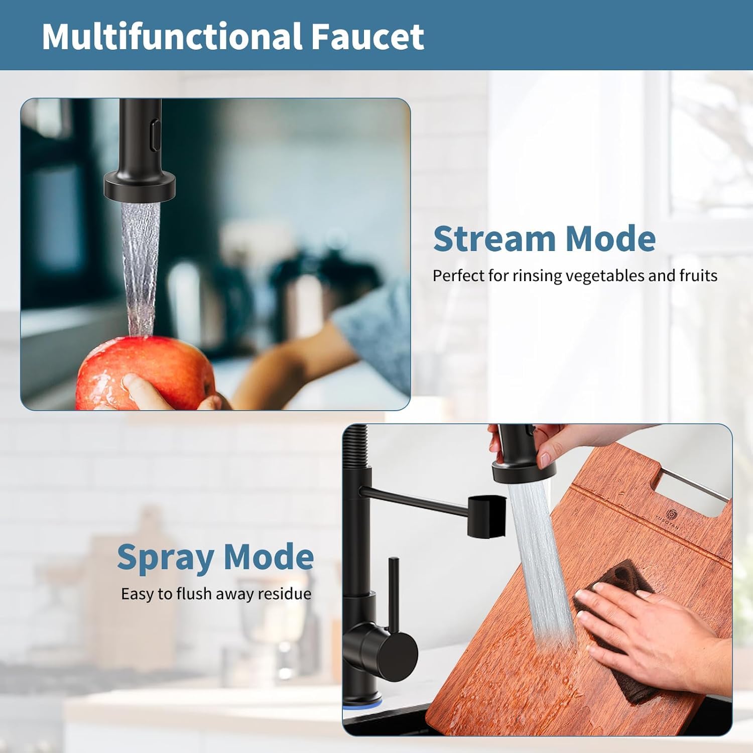 26.8 X 17.7 Inch Kitchen Sink, Single Bowl Stainless Steel Sink Multifunctional Drop In Sink With Pull-Down Faucet And Multiple