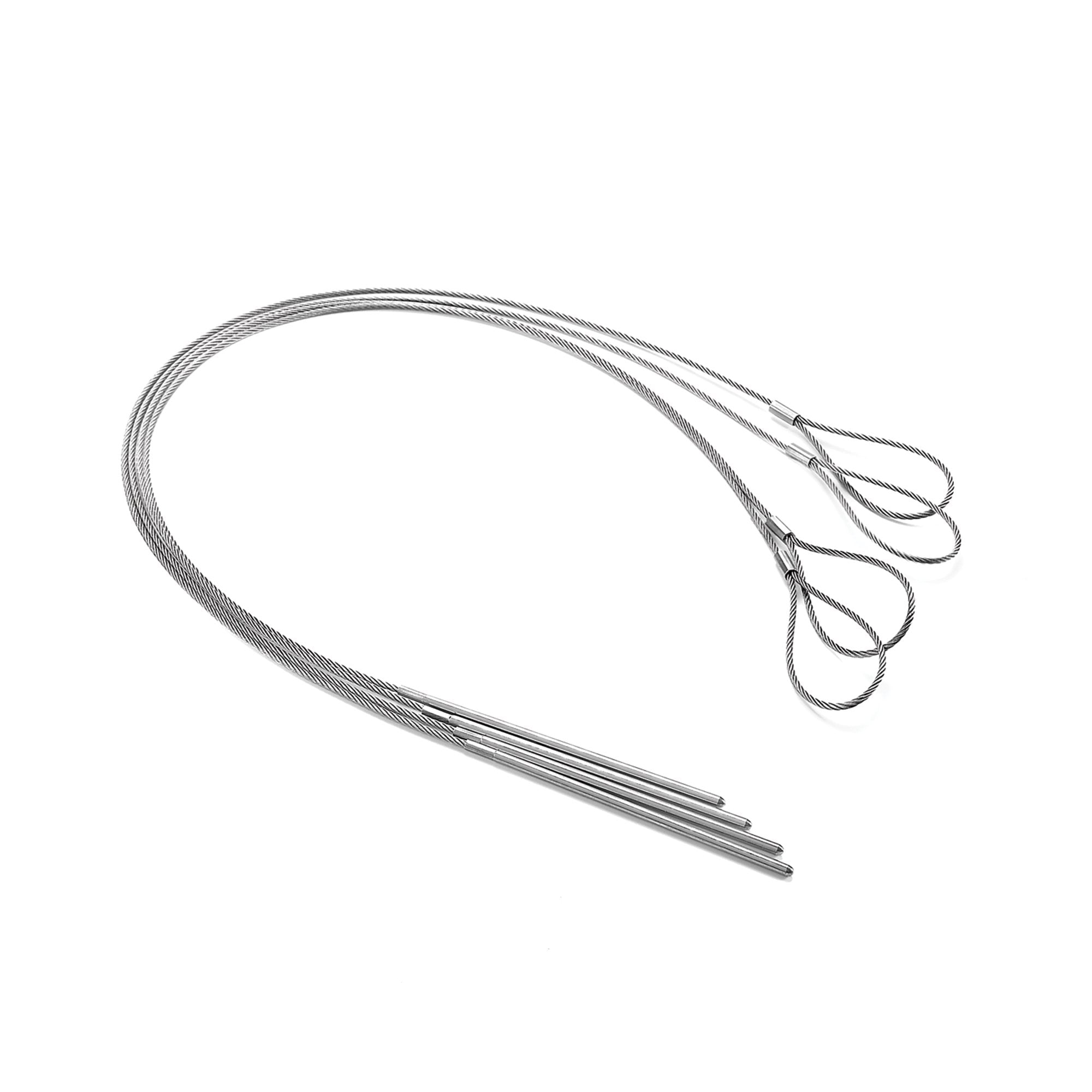 Outset Stainless Steel Flexible Bbq Kabob, Set Of 4, 30-Inch Long Barbecue Skewer, 1 Ea