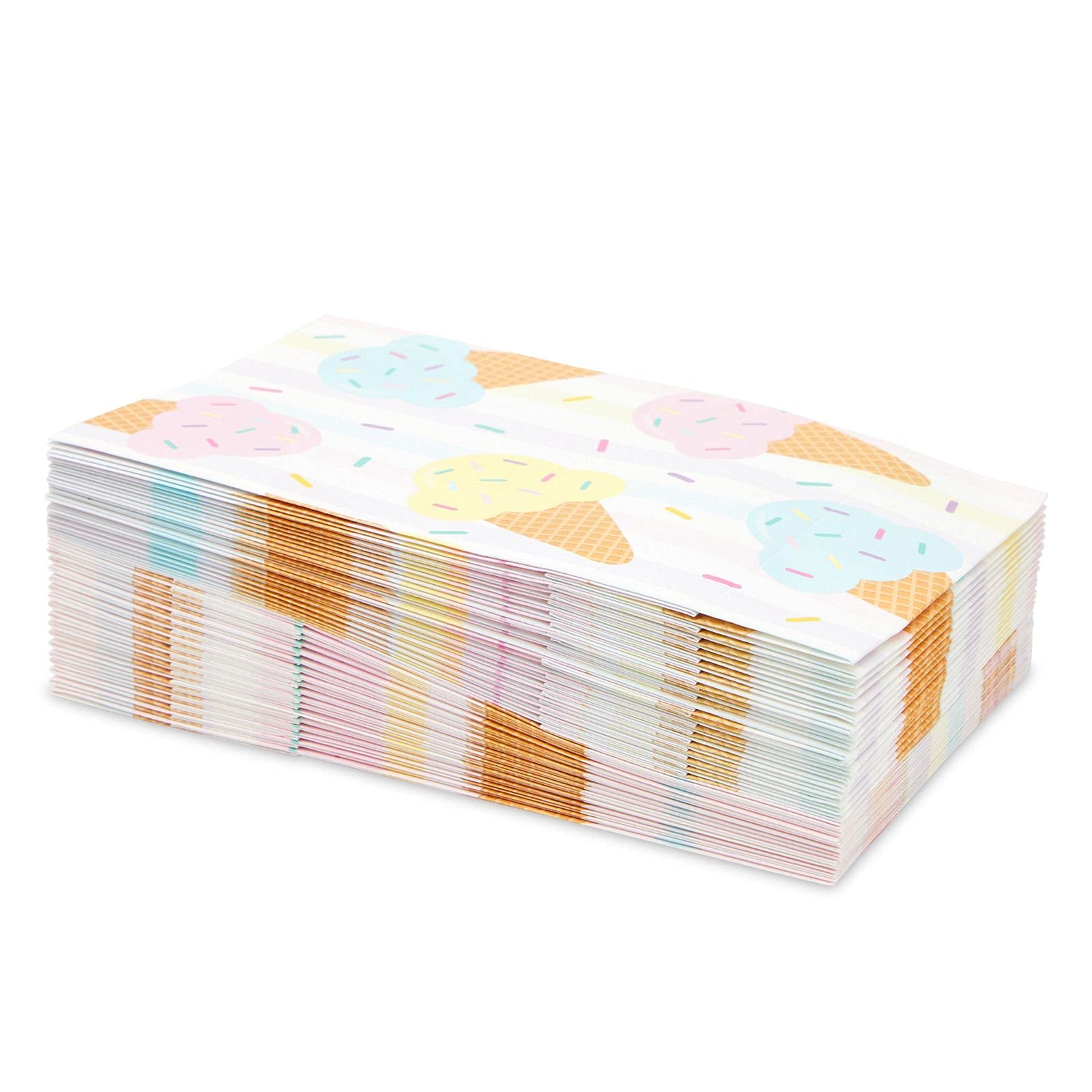 Blue Panda Ice Cream Party Favor Bags For Kids Birthday Decorations (36 Pack)