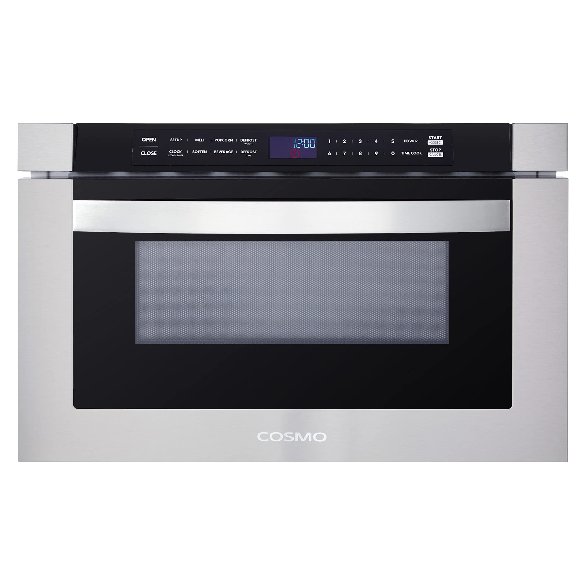 Cosmo Cos-12Mwdss 24 In. Built-In Microwave Drawer With Automatic Presets, Touch Controls, Defrosting Rack And 1.2 Cu. Ft. Capac