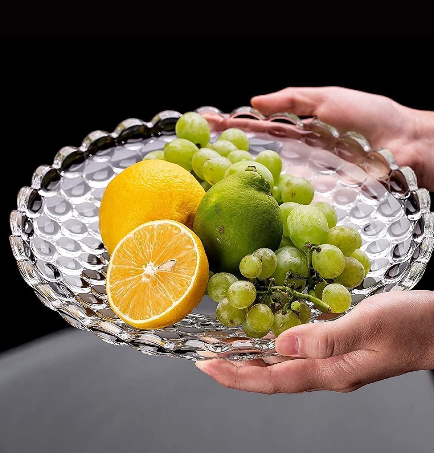 Brushfinch Serving Platter Clear Round Dessert Plate, Salad Plate  Restaurant Serving Trays For Parties, Sushi, Oven Safe Vinta
