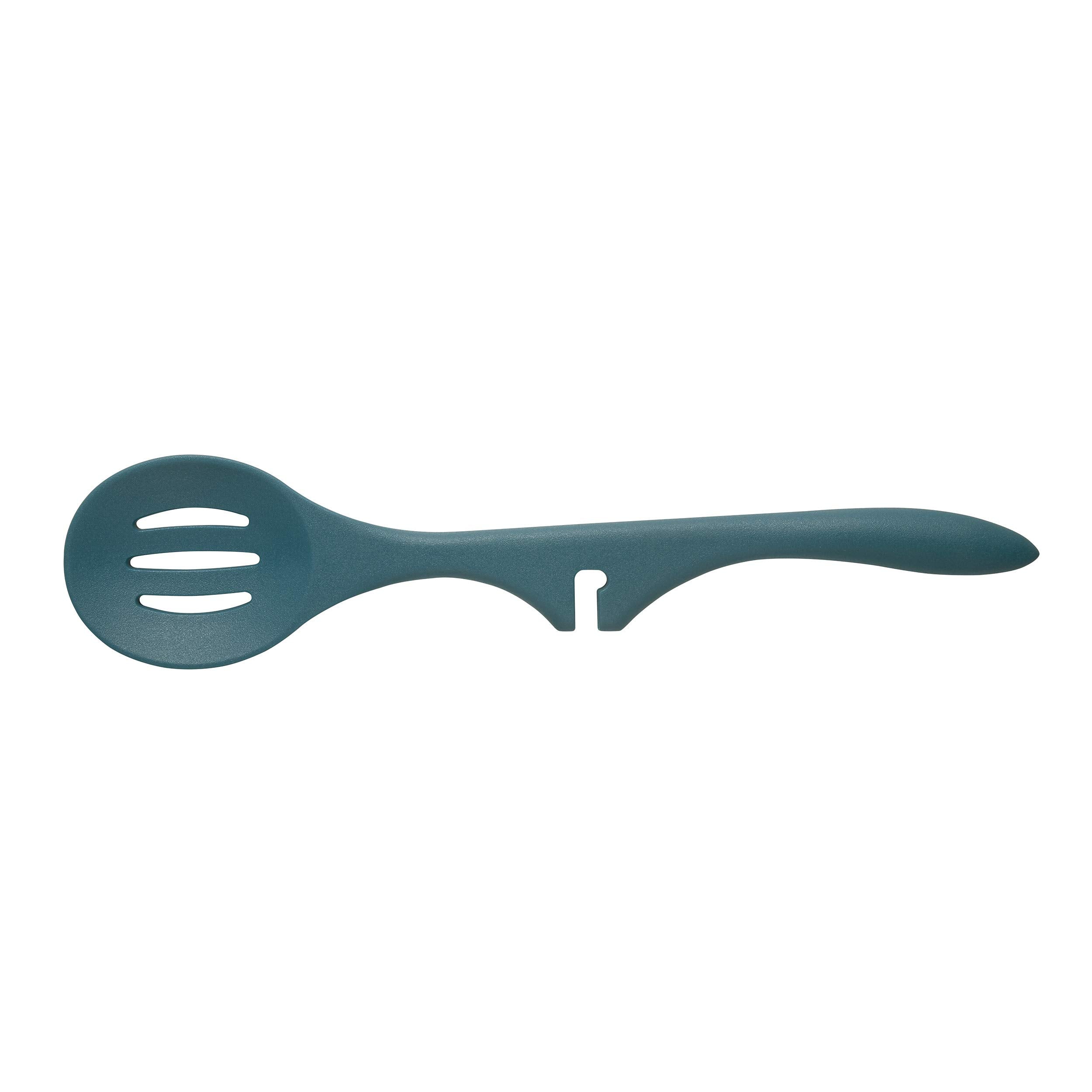 Rachael Ray Kitchen Tools And Gadgets Nonstick Utensils/Lazy Spoonula, Solid And Slotted Spoon, 3 Piece, Marine Blue