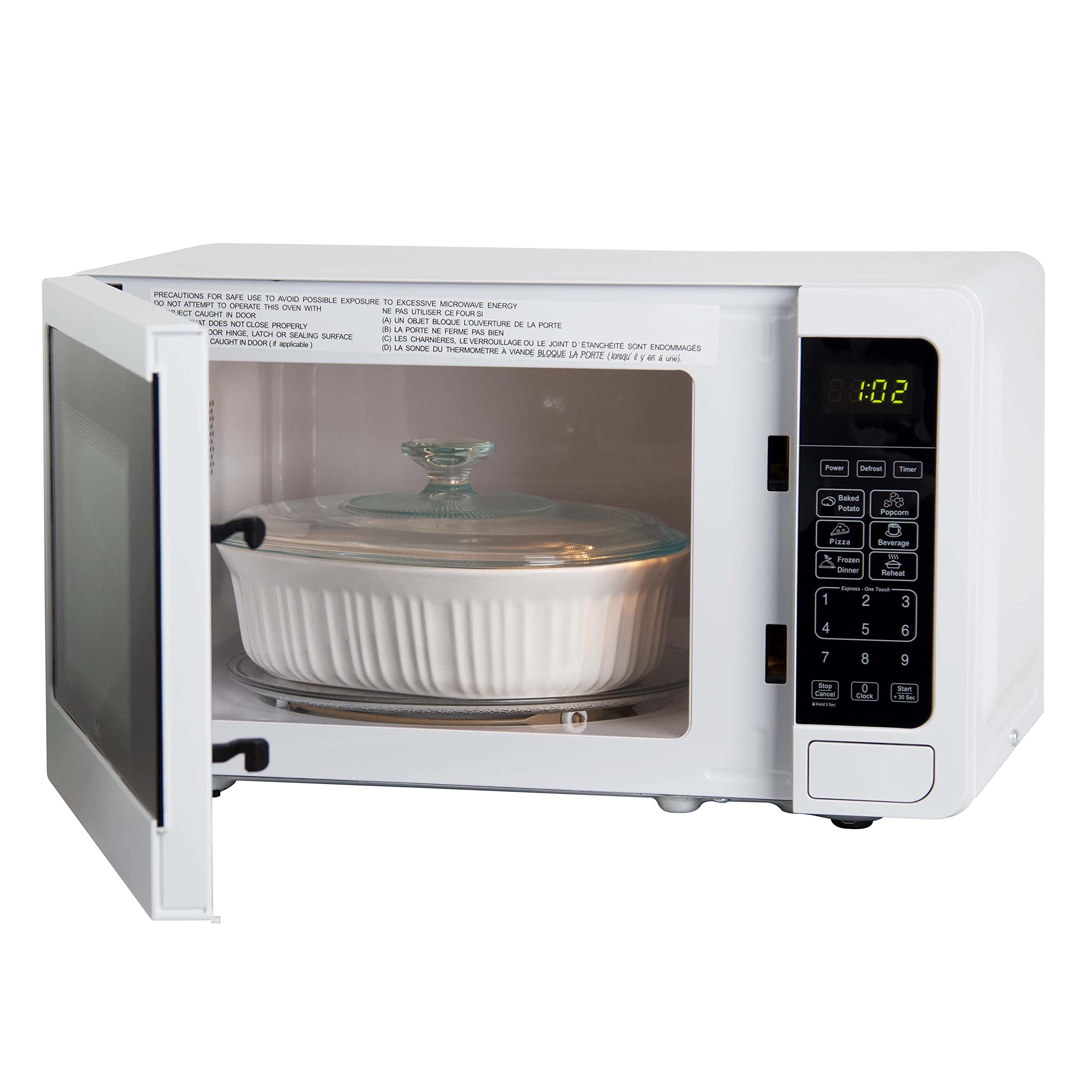 Avanti Mt7V0W Microwave Oven 700-Watts Compact With 6 Pre Cooking Settings, Speed Defrost, Electronic Control Panel And Glass Tu