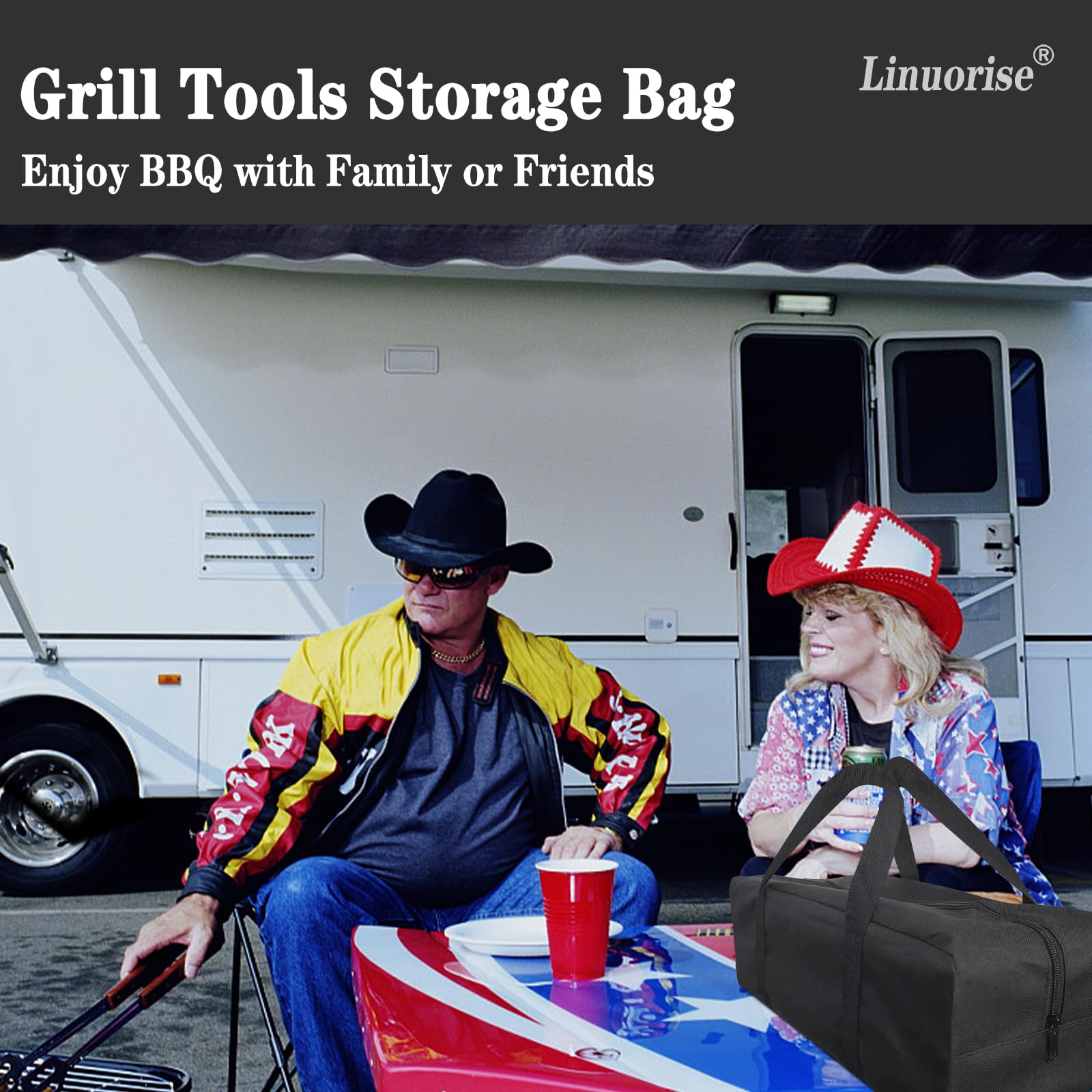 Bbq Tools Storage Bag, Grill Accessory Storage, Grilling Tools Storage, Tools Storage For Grill Utensil,Carry Bag For Outdoor Ca