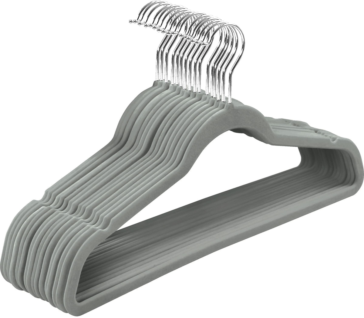 Utopia Home Premium Velvet Hangers 30 Pack - Non-Slip & Durable Clothes Hangers - Grey Hangers With 360 Degree Rotatable Hook -
