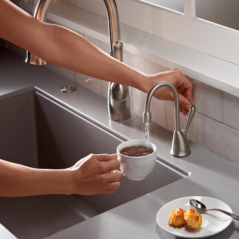 Insinkerator View Instant Hot & Cold Water Dispenser - Faucet & Tank, Satin Nickel, Hc-View-Sn 10.00 X 11.50 X 0.00 Inches