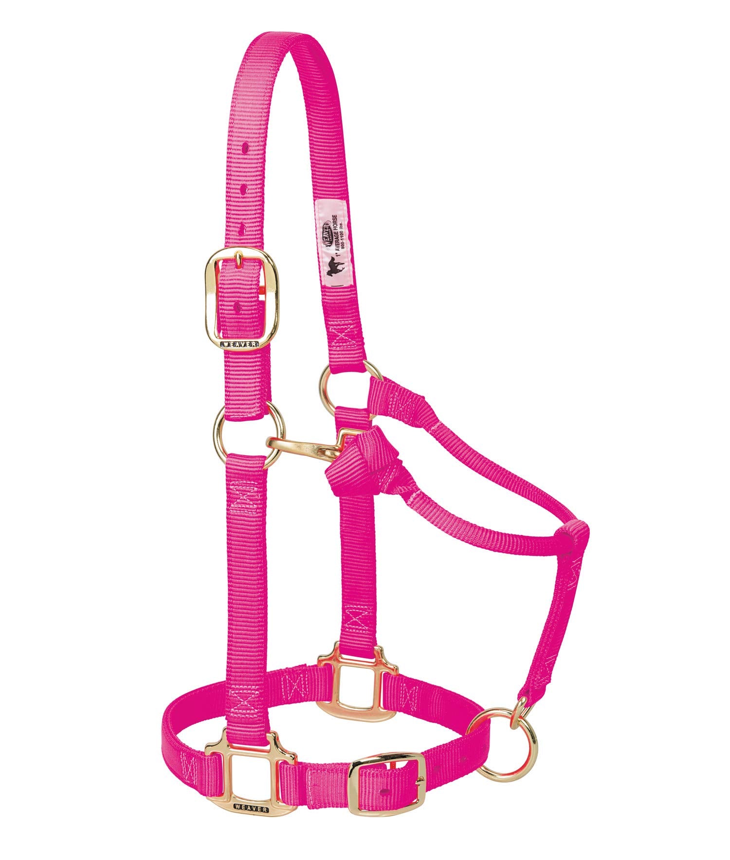 Weaver Leather Original Adjustable Nylon Horse Halter, Yearling, Diva Pink