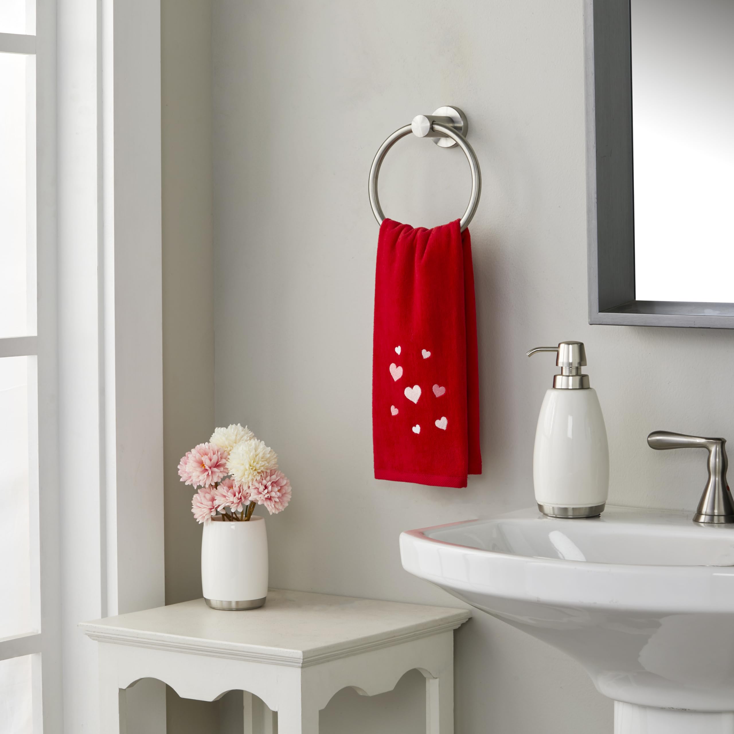 Skl Home Valentine'S Day Tossed Hearts Hand Towel Set, 2 Count