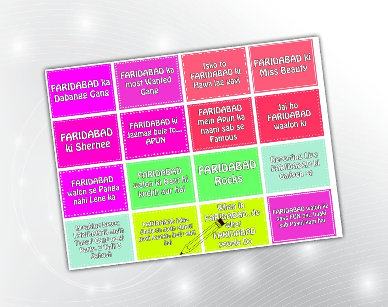 PartyStuff Props  FARIDABAD City Speech Bubbles (16 Piece)