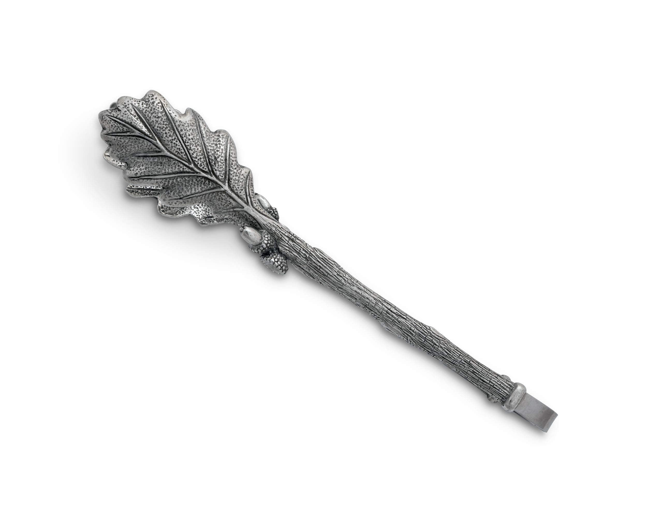 Vagabond House Pewter Oak Leaf Pattern Ice/Bread/Bar Tongs 8''Long X 3''Wide X 1''Tall