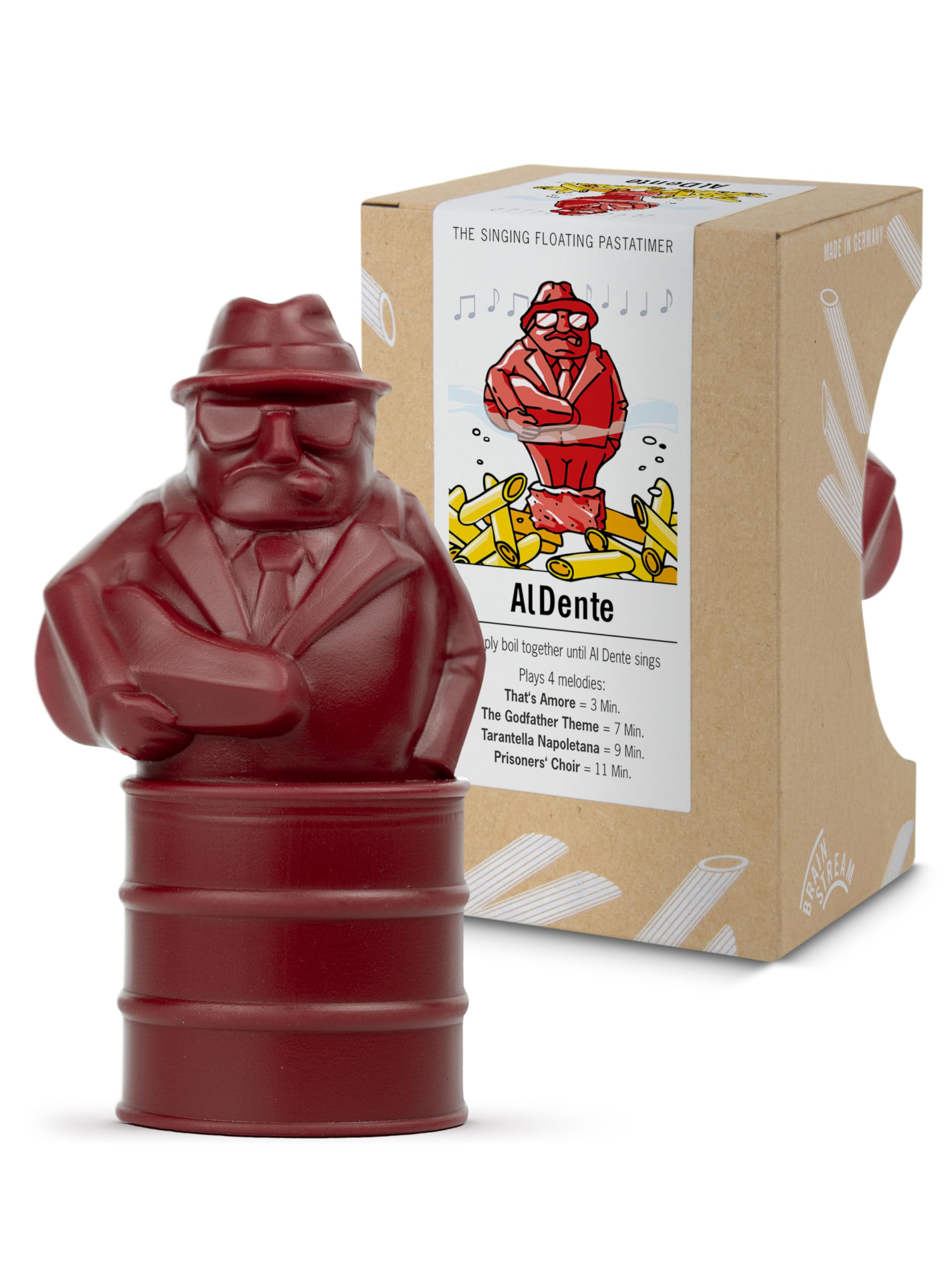 Brainstream Al Dente Singing Floating Pasta Timer, Red