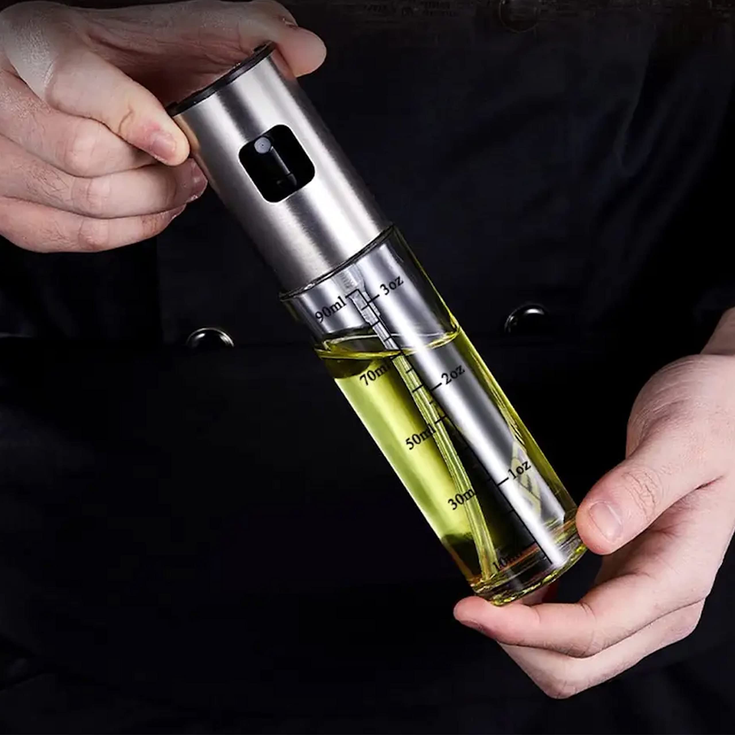 Finece Oil Sprayer For Cooking, 100Ml Olive Oil Sprayer Mister For Air Fryers, Oil Spray Bottle, Vinegar Soy Sauce Dispenser, Oi
