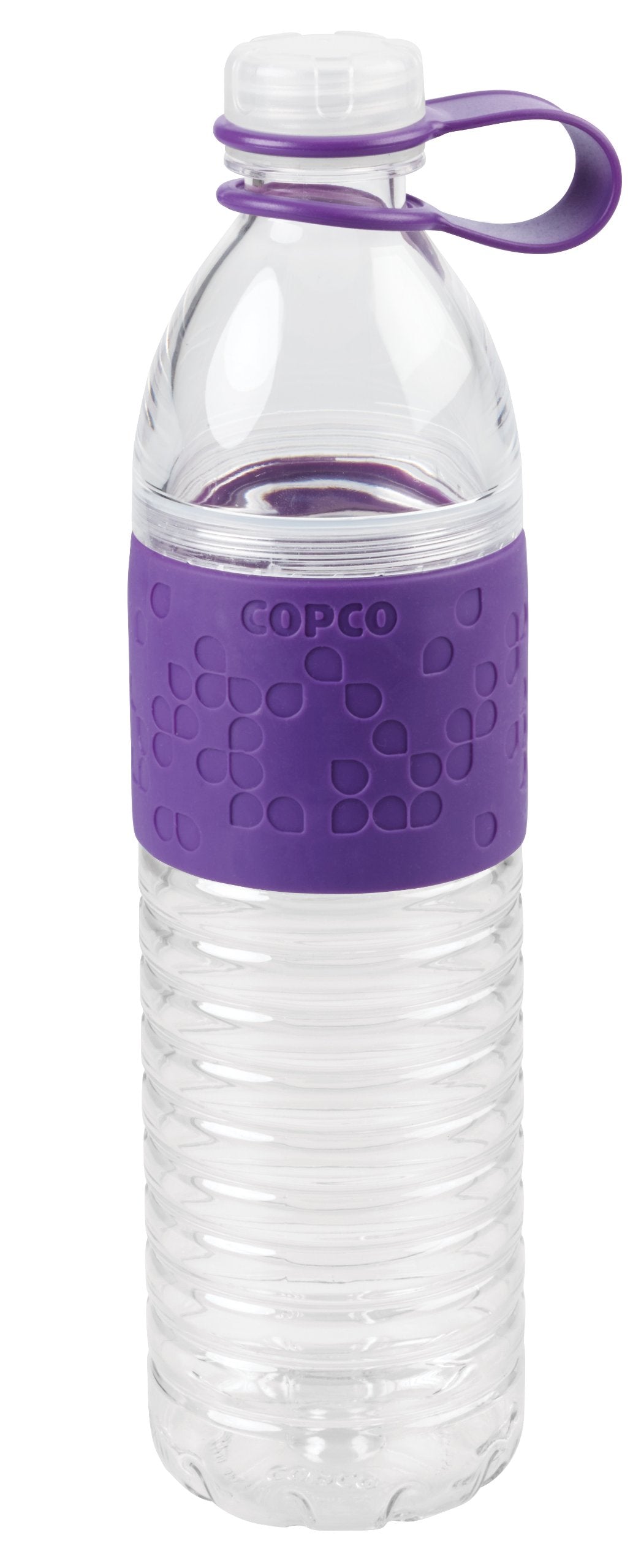 Copco Hydra Reusable Tritan Water Bottle With Spill Resistant Lid And Non-Slip Sleeve, 20-Ounce, Purple