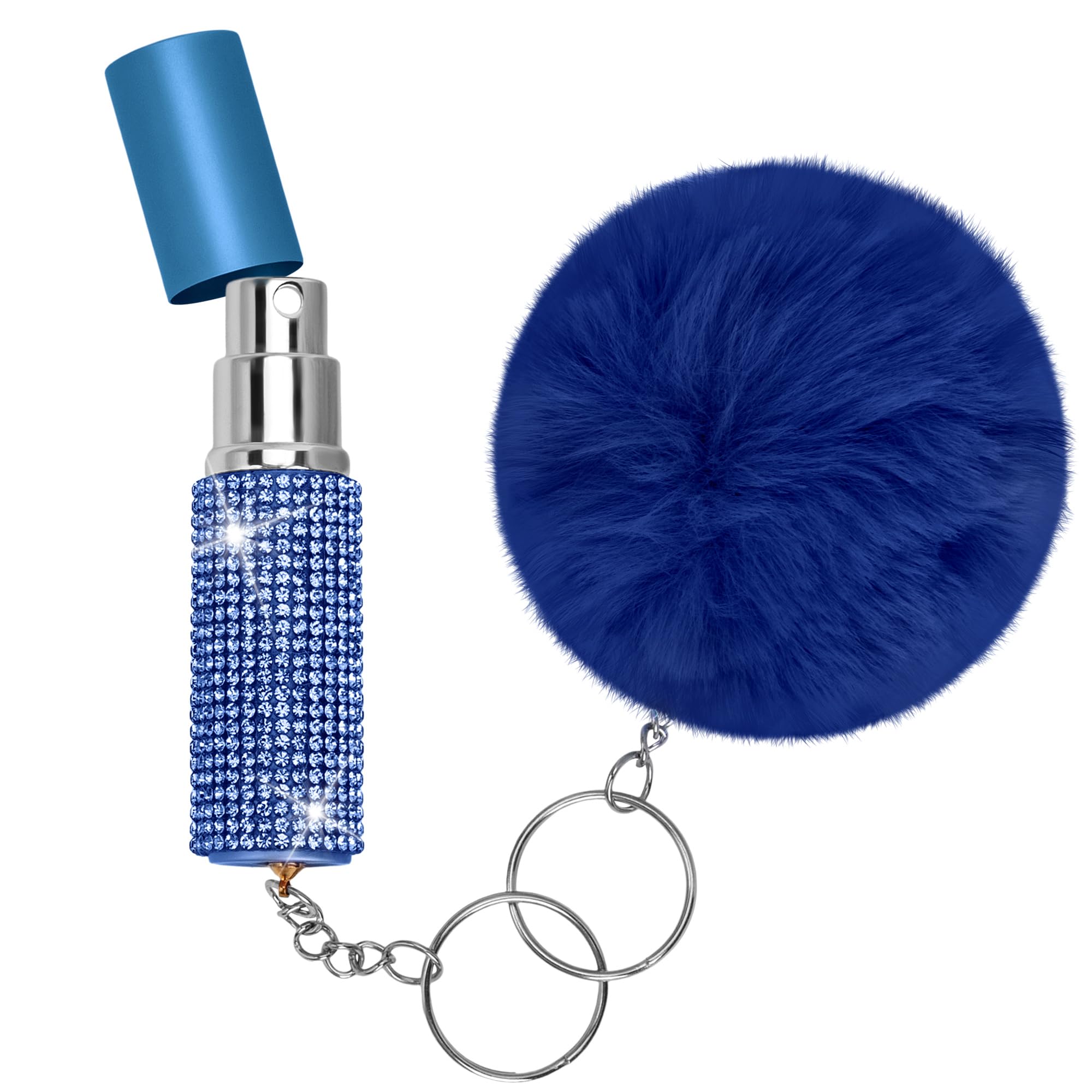 Biiange Bling Refillable Perfume Spray Bottle, Perfume Keychain Bottle, Essential Oil Cosmetic Container Empty Separate Bottling