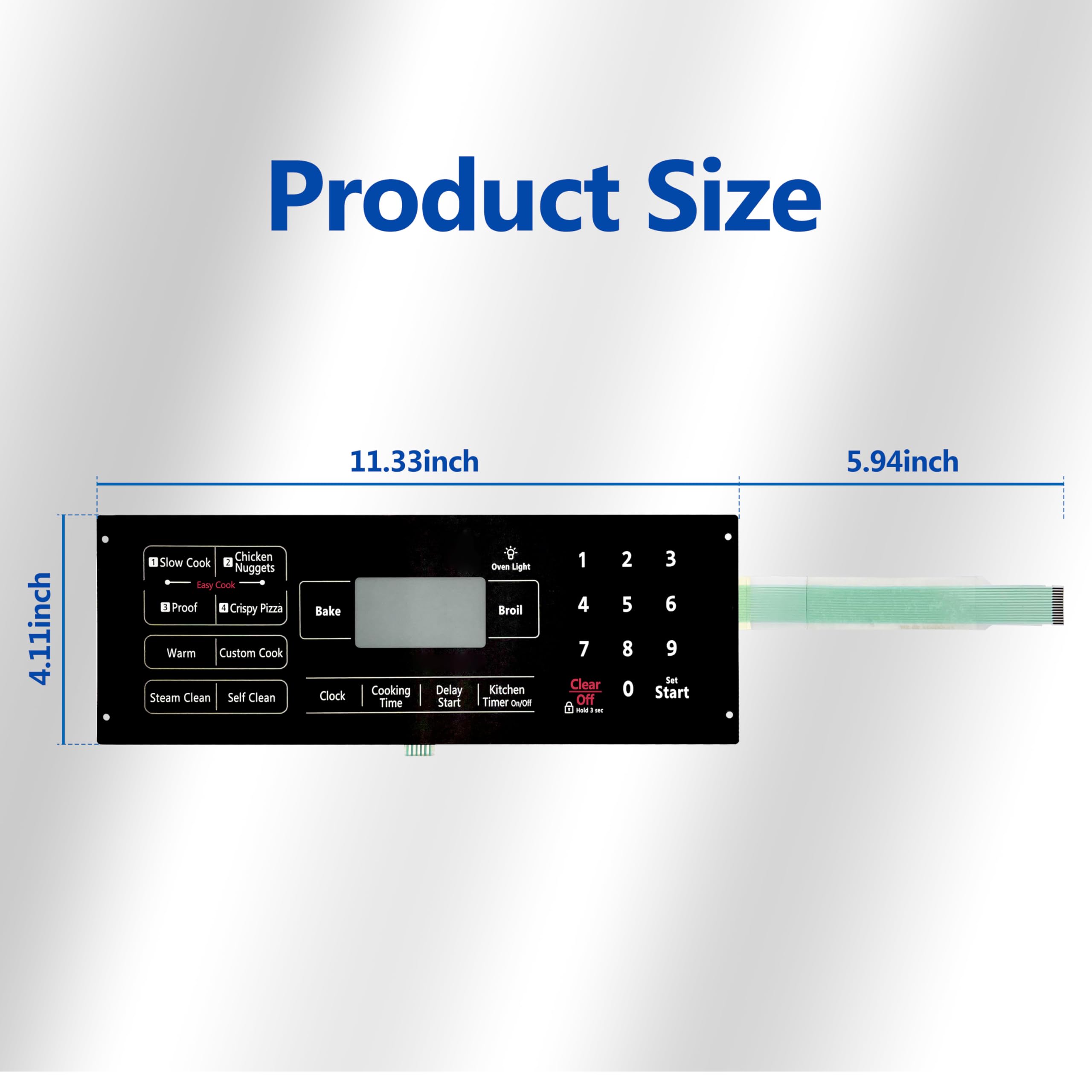 Dg34-00014A Membrane Switch Touchpad Compatible With Samsung Range Oven