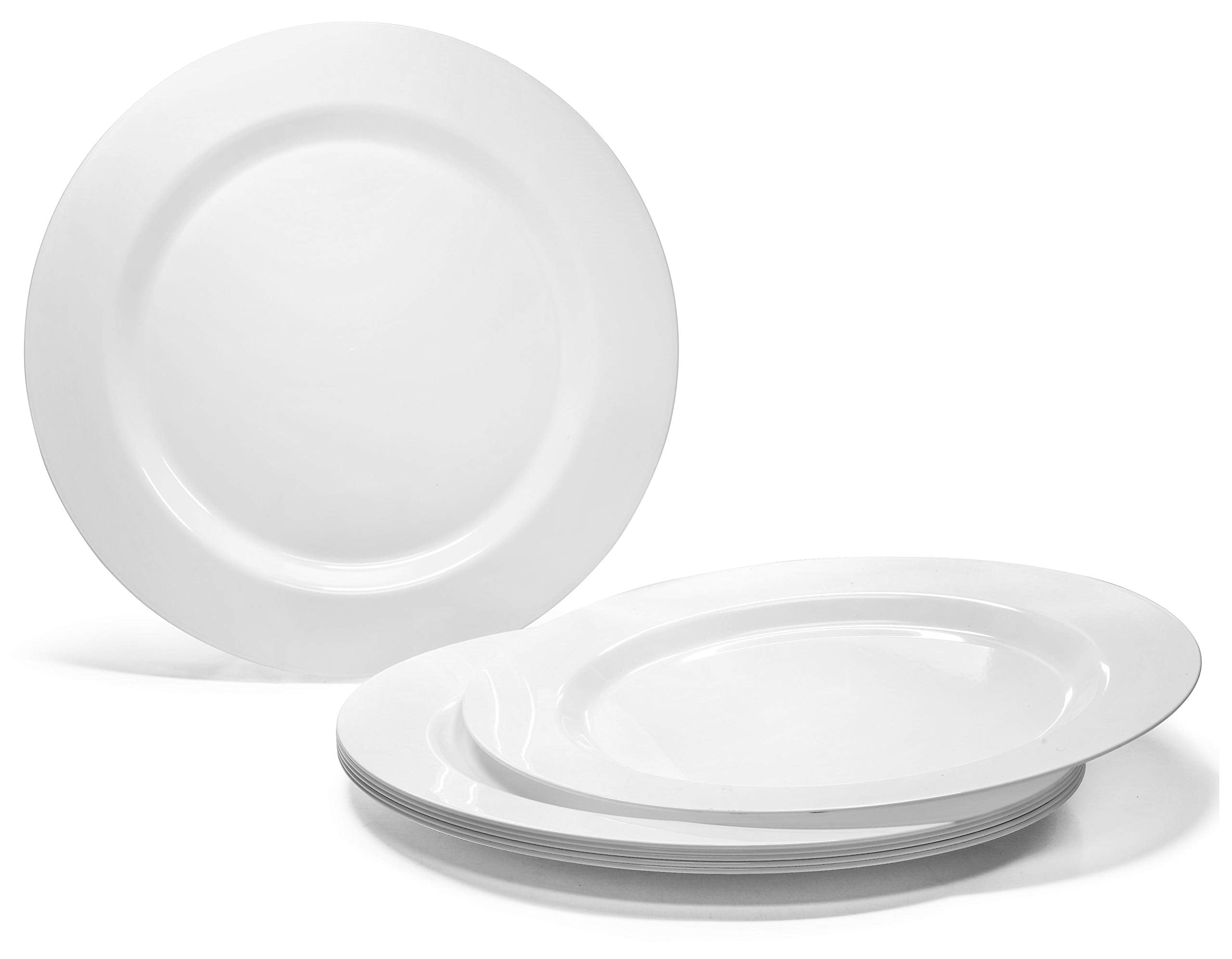 ' Occasions '' 120 Plates Pack, Heavyweight Disposable Wedding Party Plastic Plates (6.25'' Dessert/Bread Plate, Plain White)