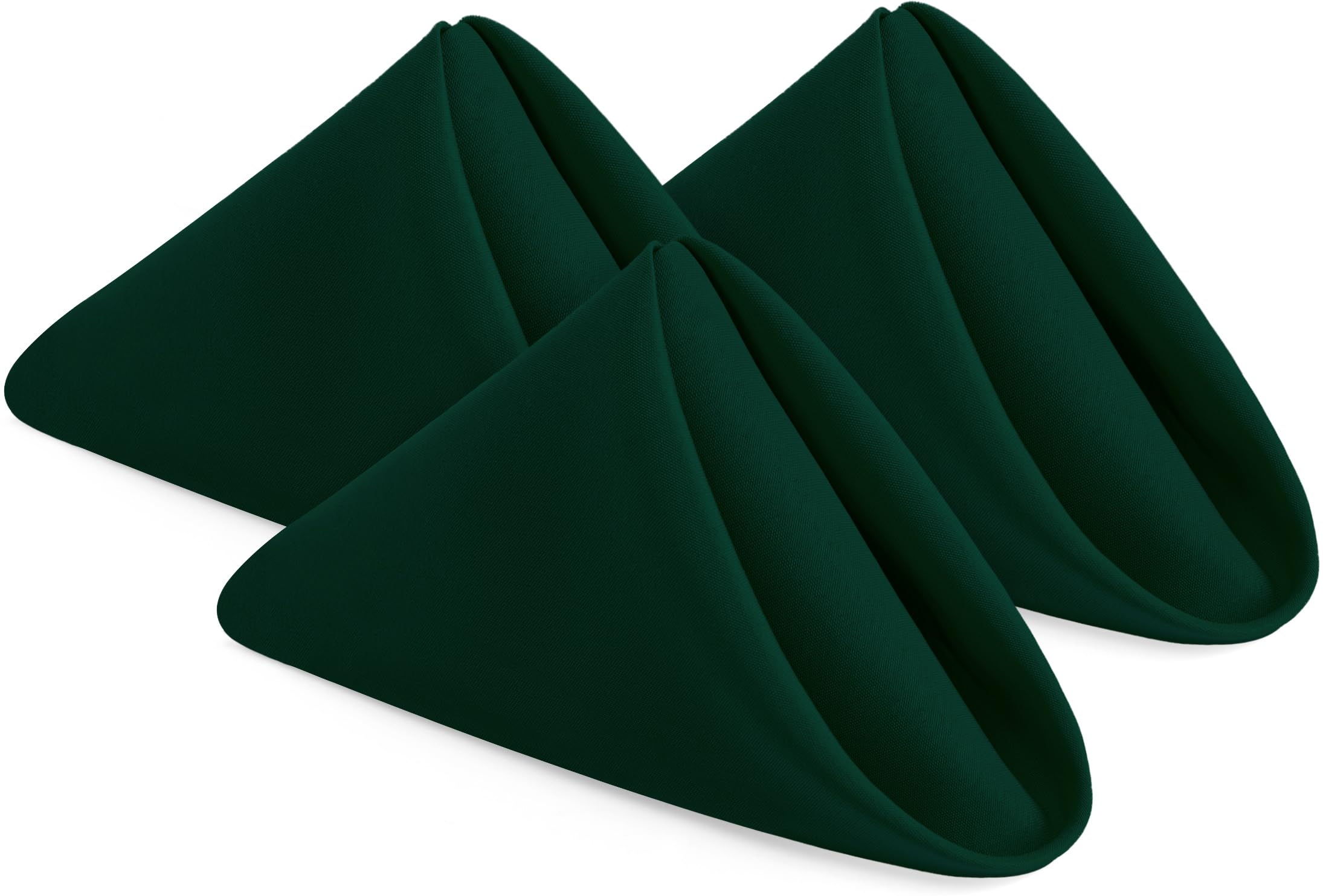 Utopia Home Hunter Green Cloth Napkins (12 Pack, 20X20 Inches), Ideal Dinner Napkins For Party, Wedding And Lunch/Dinner