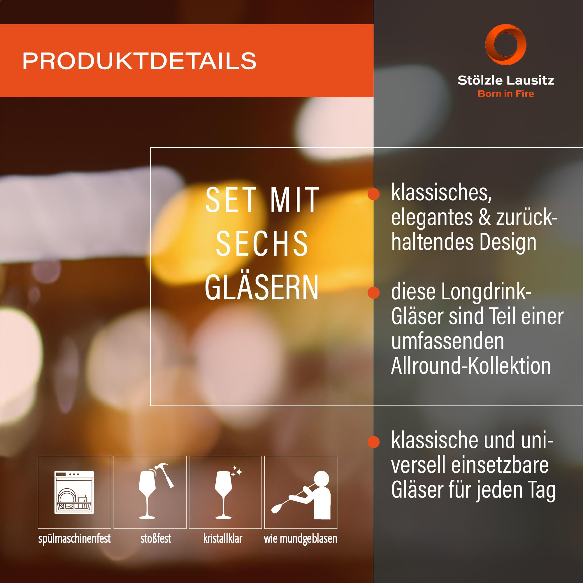 Stlzle_Lausitz Weinland Glasses, 390Ml, Transparent/Green