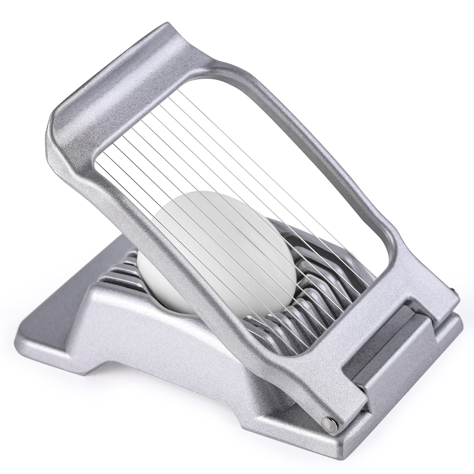Yuzxaun Egg Slicer For Hard Boiled Eggs, Stainless Steel Wire, Heavy Duty Aluminium Egg Cutter Dishwasher Safe For Egg Strawberr