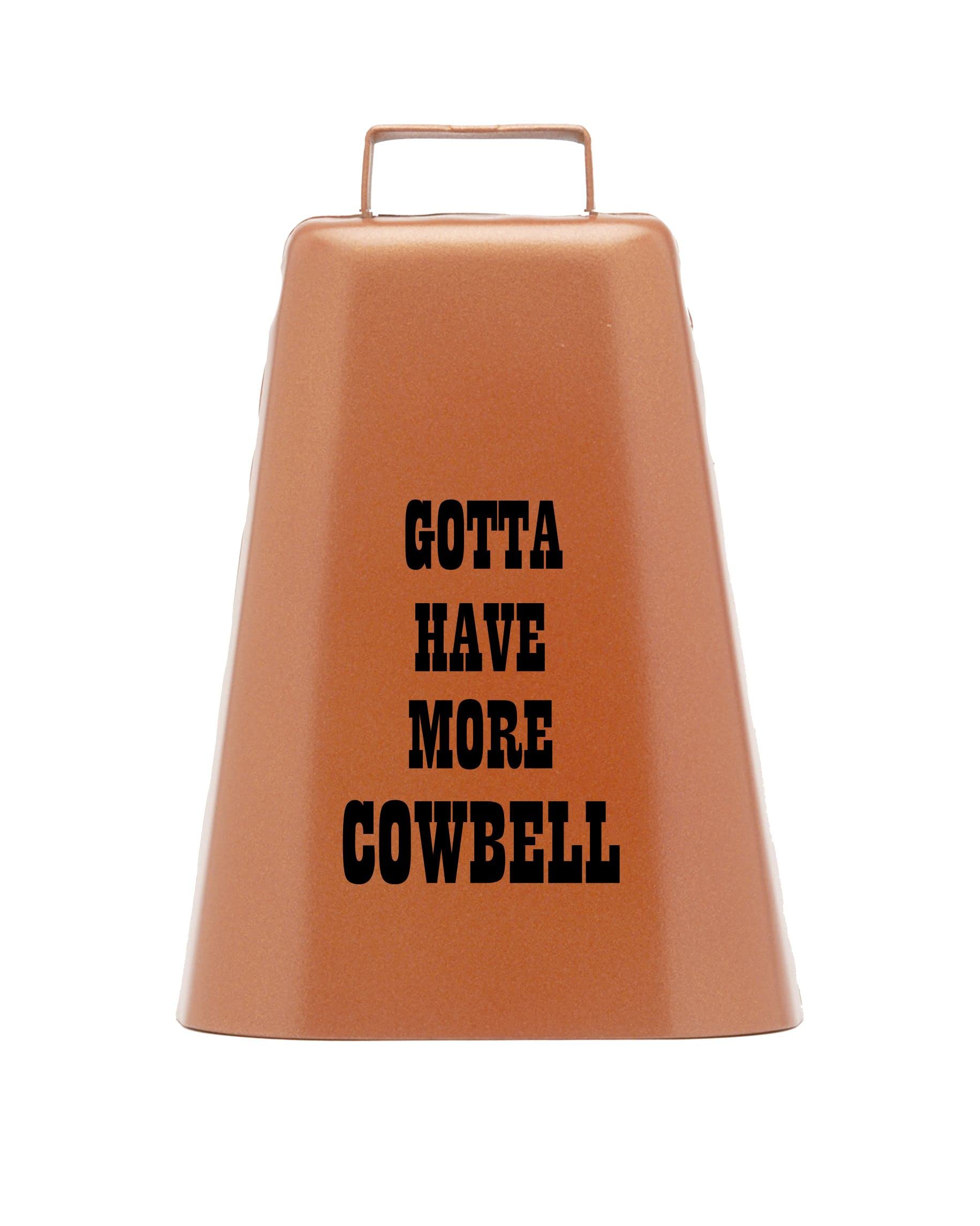 Bevin Bells Gotta Have More Cowbell (Xl)  Kentucky Cow Bell W Copper Color  Made From Steel  Loud Noise Makers W Handle  Made In