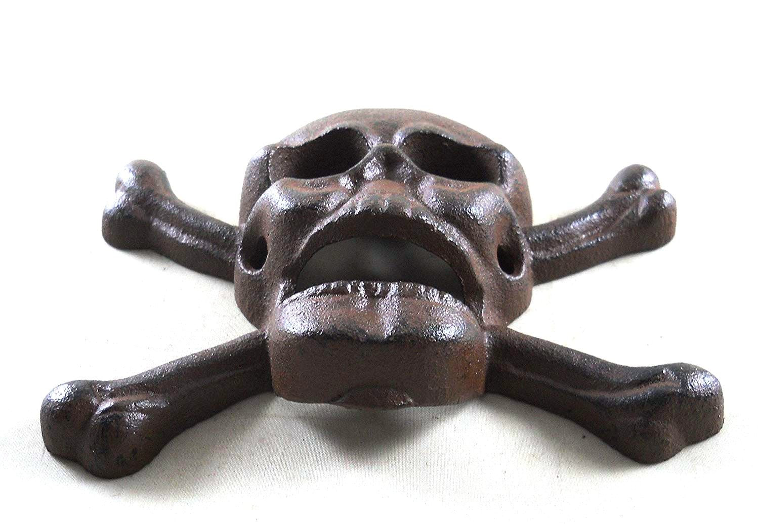 Cast Iron Wall Mounted Skull & Crossbones Bottle Opener