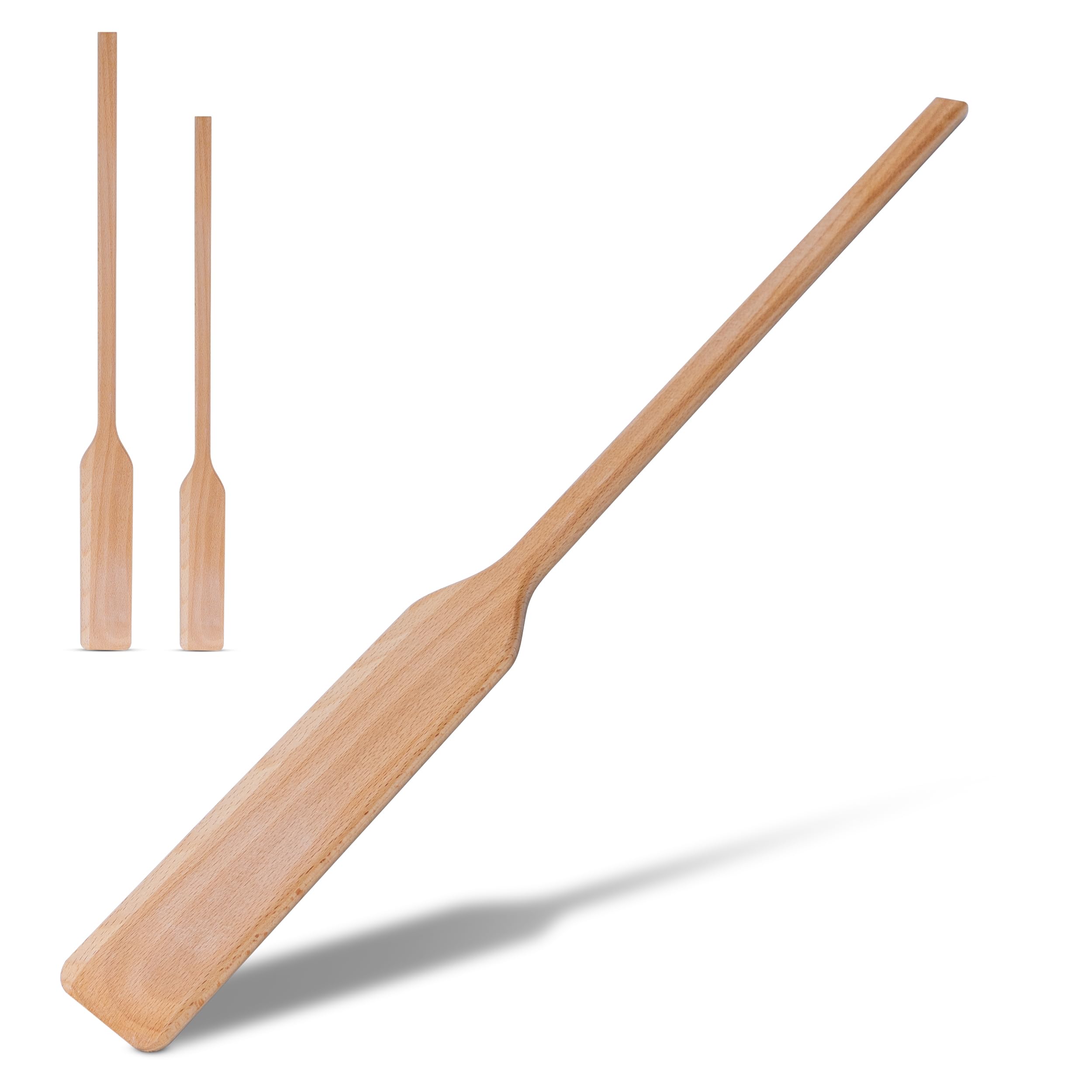 Flat Wooden Spatula for Cooking  18 Long Wooden Stirring Paddle for Cooking, Mixing, Brewing in Big Stock Pots, HandHeld Beec