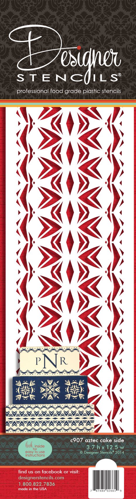 Aztec Border Cake Stencil By Designer Stencils
