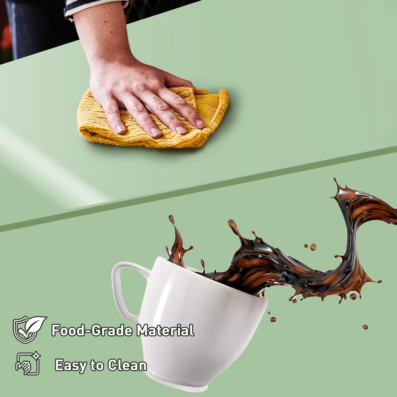 16Pcs Sage Green Plastic Tablecloths For Rectangle Tables, Plastic Table Cover Disposable Light Green Table Cloths For Wedding B