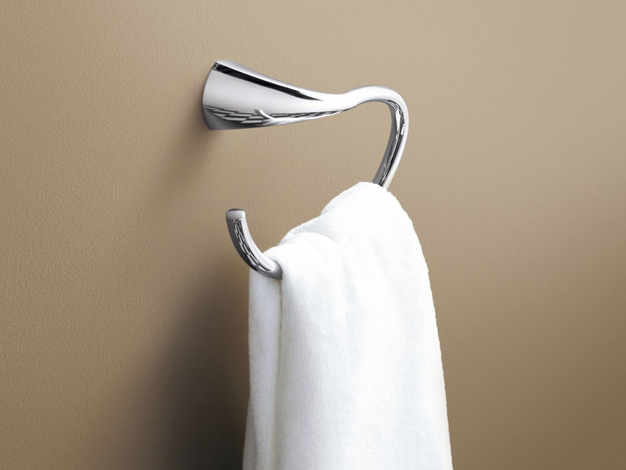 Kohler Towel Ring, Bathroom Towel Ring, Alteo Collection, Brushed Nickel, K-37057-Bn