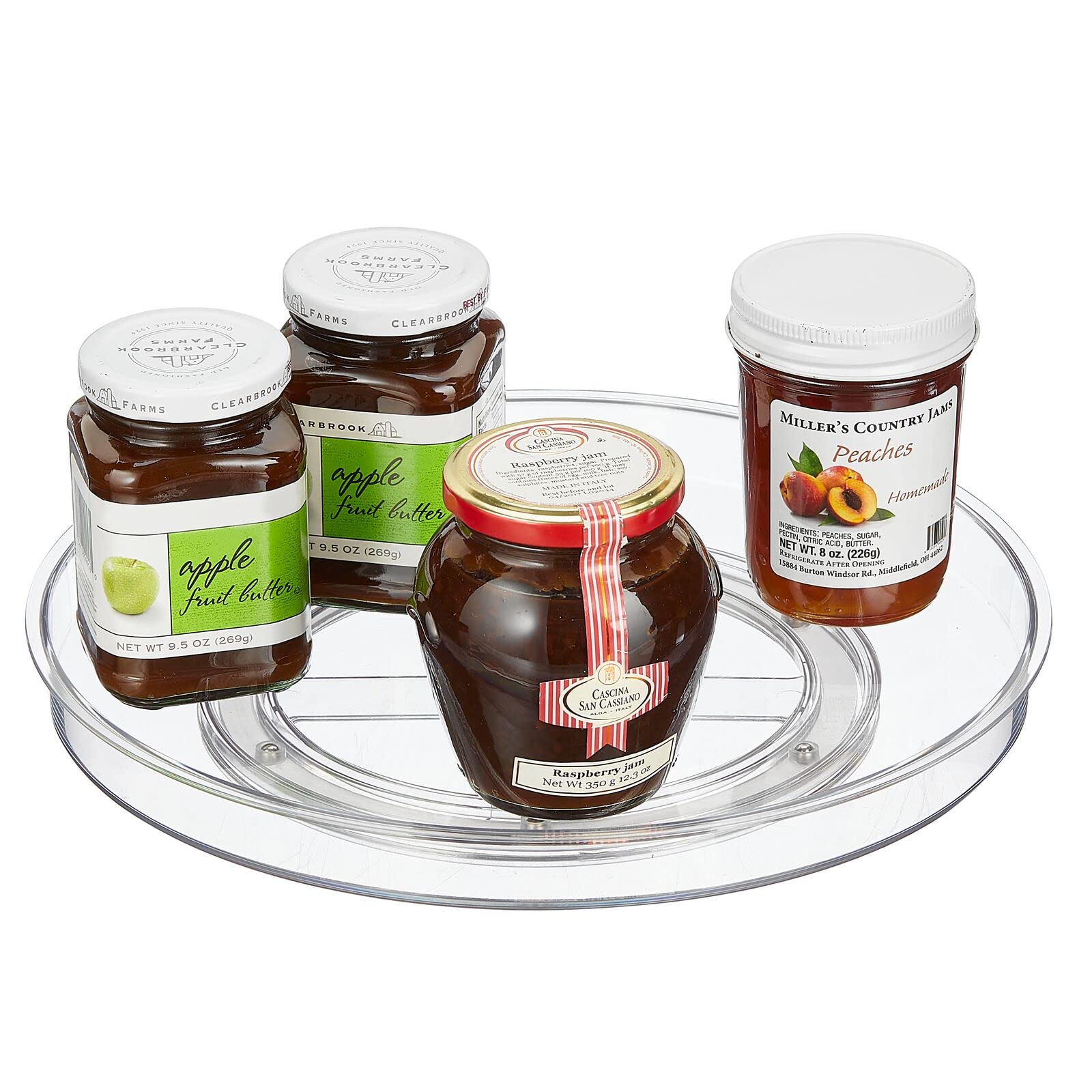 Mdesign Lazy Susan Turntable Plastic Spinner For Kitchen/Bathroom, Pantry, Fridge, Cupboards, Or Counter Organizing, Fully Rotat