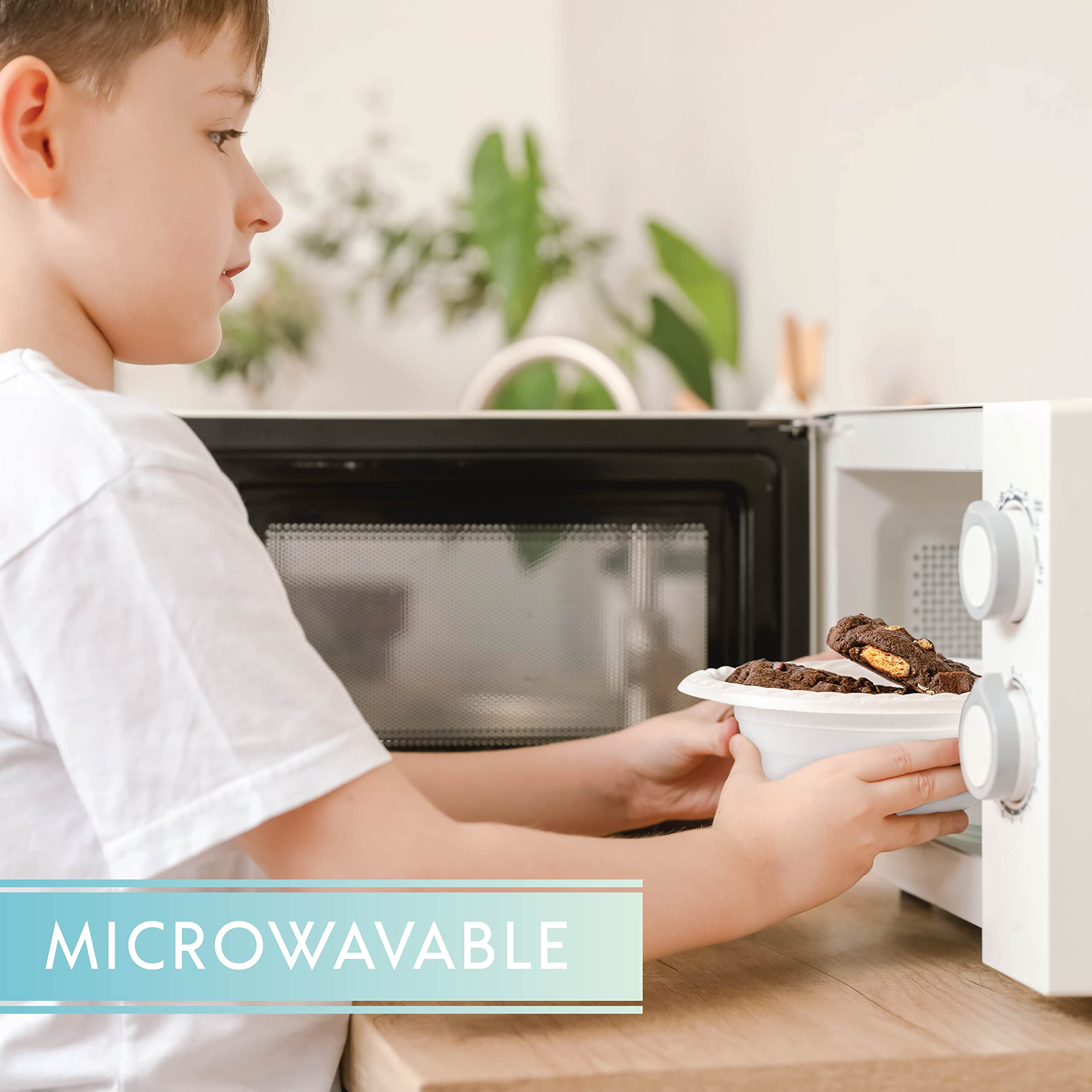 Plasticpro 5 Ounce Round Plastic Dessert Bowls Microwaveable, Disposable, White, Dinnerware 800 Count