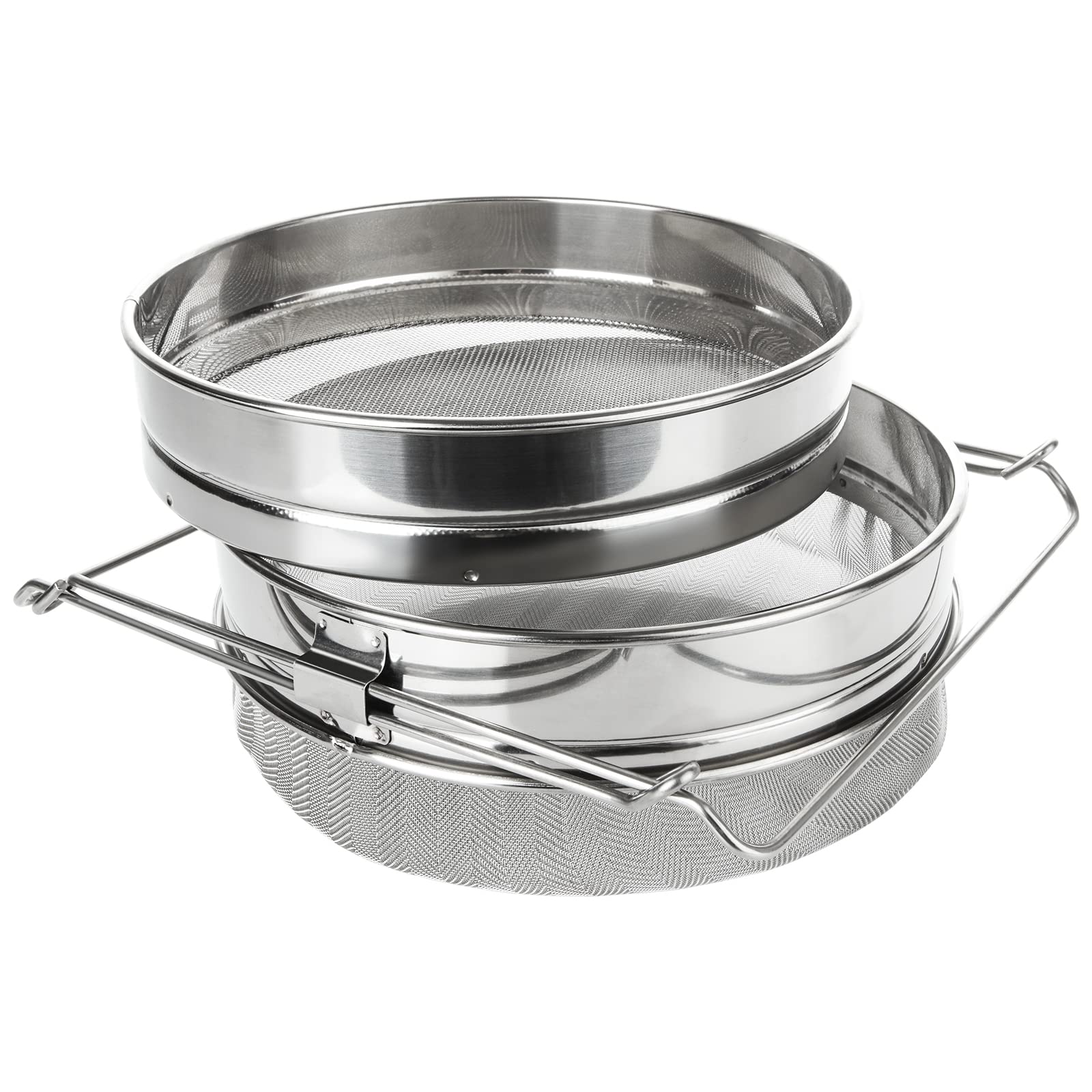 Double Sieve Honey Strainer, Stainless Steel Double Honey Strainer, Bee Keeping Equipment Filter Bee Keeping Extract Tools, 1 Pa