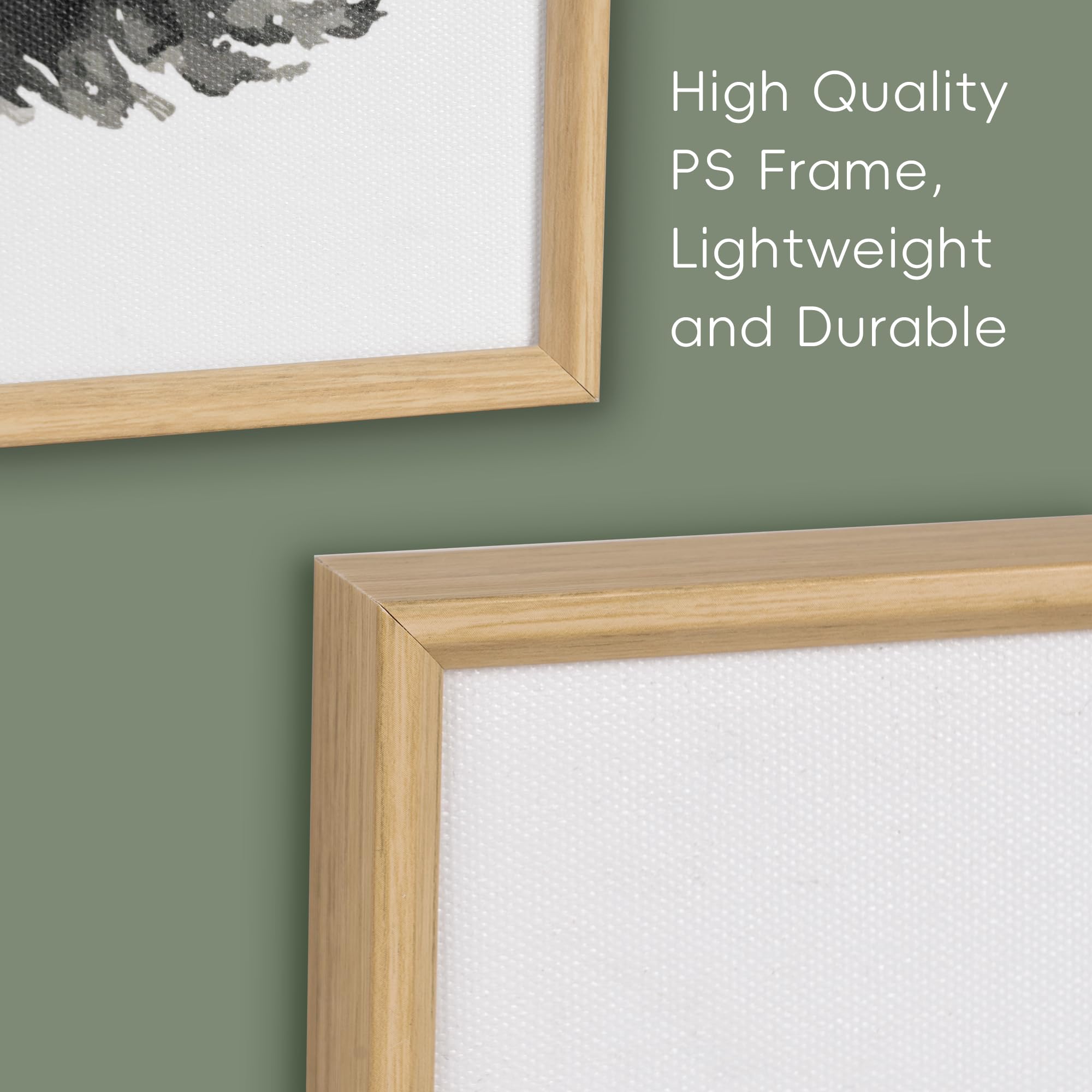 Artbyhannah Christmas Canvas Wall Art, Framed Christmas Wall Decor With 3D Reindeer Nose, 5 Pack Indoor Christmas Decorations Wi