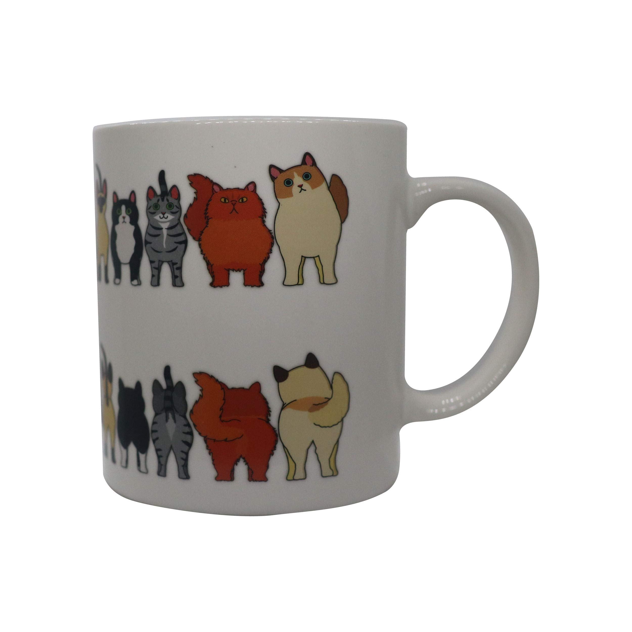 Sunkiss Unlimited Ceramic Coffee Mug - Color Changing, Cheeky Cats Design