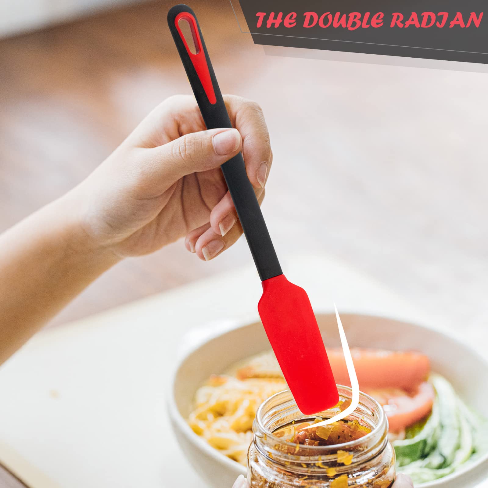Teevea Silicone Rubber Spatula For Kitchen Cooking, Baking And Mixing Heat Resistant Non Stick Dishwasher Safe Bpa-Free, Set Of