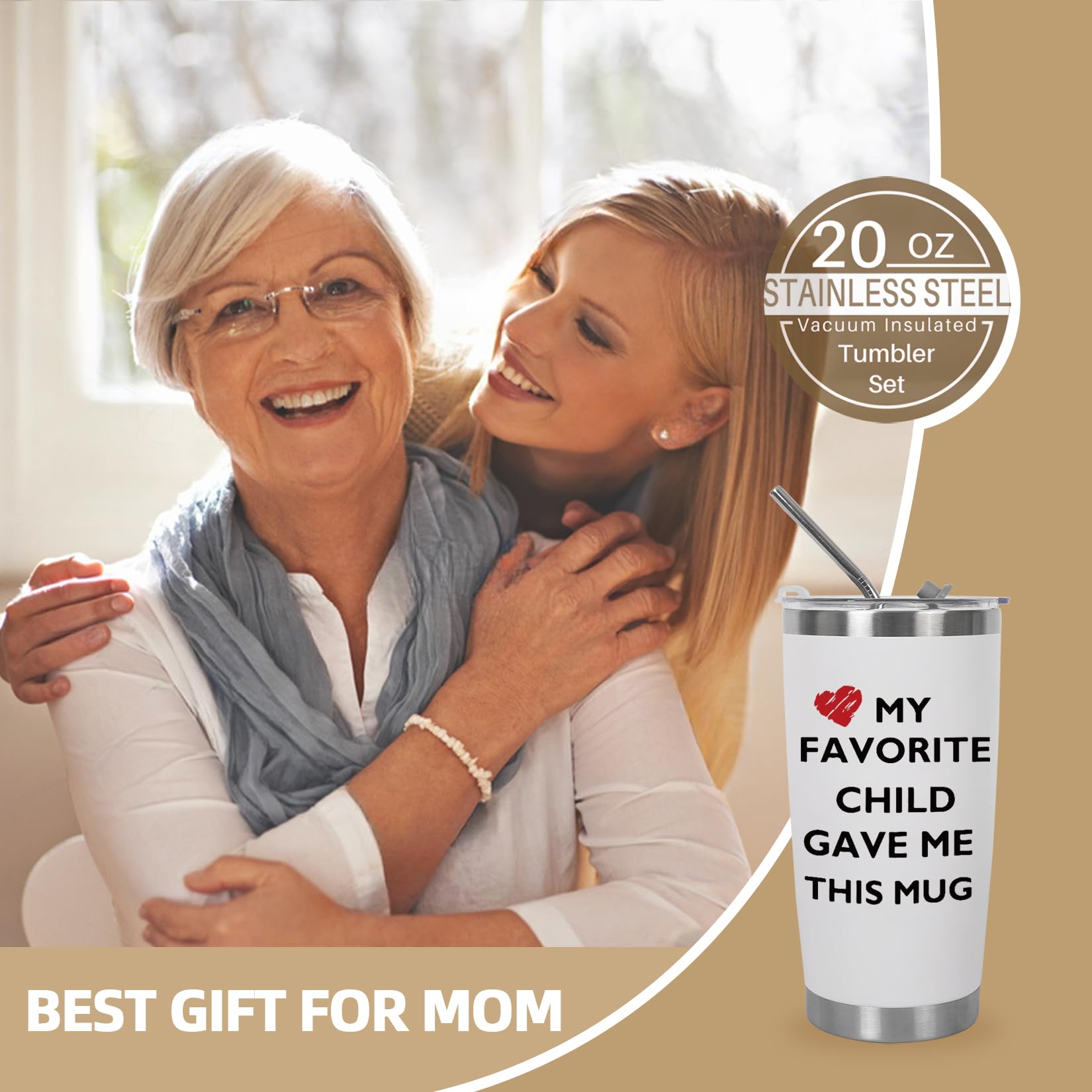 Best Mom Ever Mug, Best Dad Ever Tumbler, Father s Day Gifts for Dad Men, Mother s Day Gift for Mom Women from Daughter Son, Gif