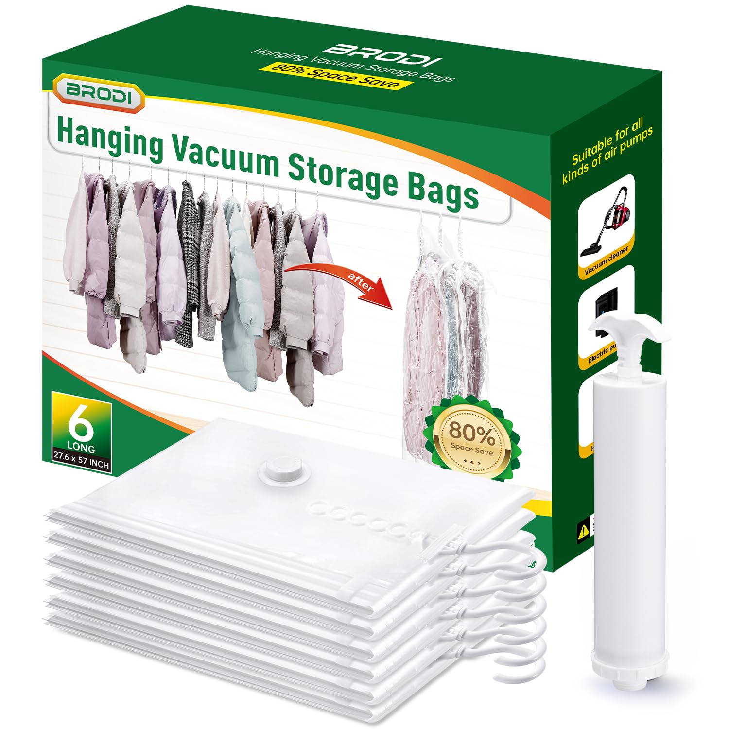 Hanging Vacuum Storage Bags For Clothes With Hand Pump,Coat Storage Bag Hanging,Vacuum Bags For Clothes,Space Saver Vacuum Stora