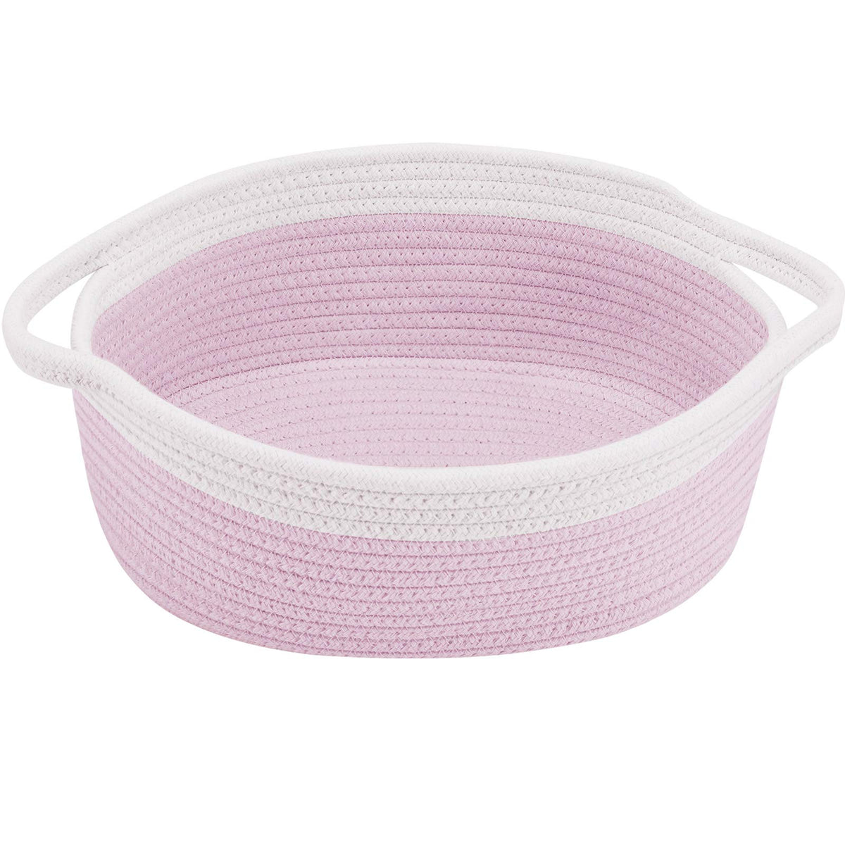 Abenkle Small Woven Basket, Pink Basket, Pink Baby Girl Gifts Basket, Baby Gifts For Newborn Girl, Shelf Storage Basket, Cute Ro