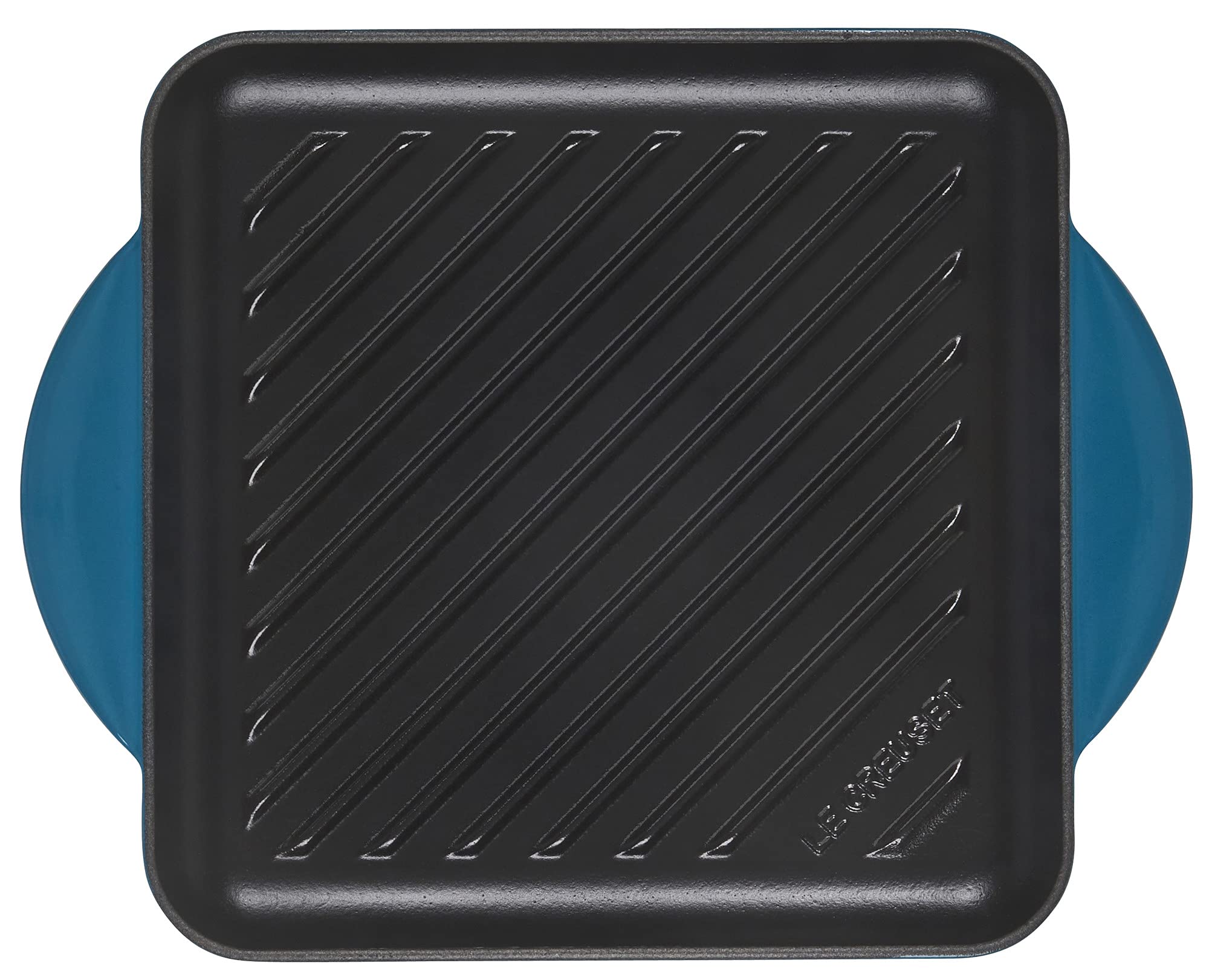 Le Creuset Enamaled Cast Iron Square Grill, 9.5, Deep Teal